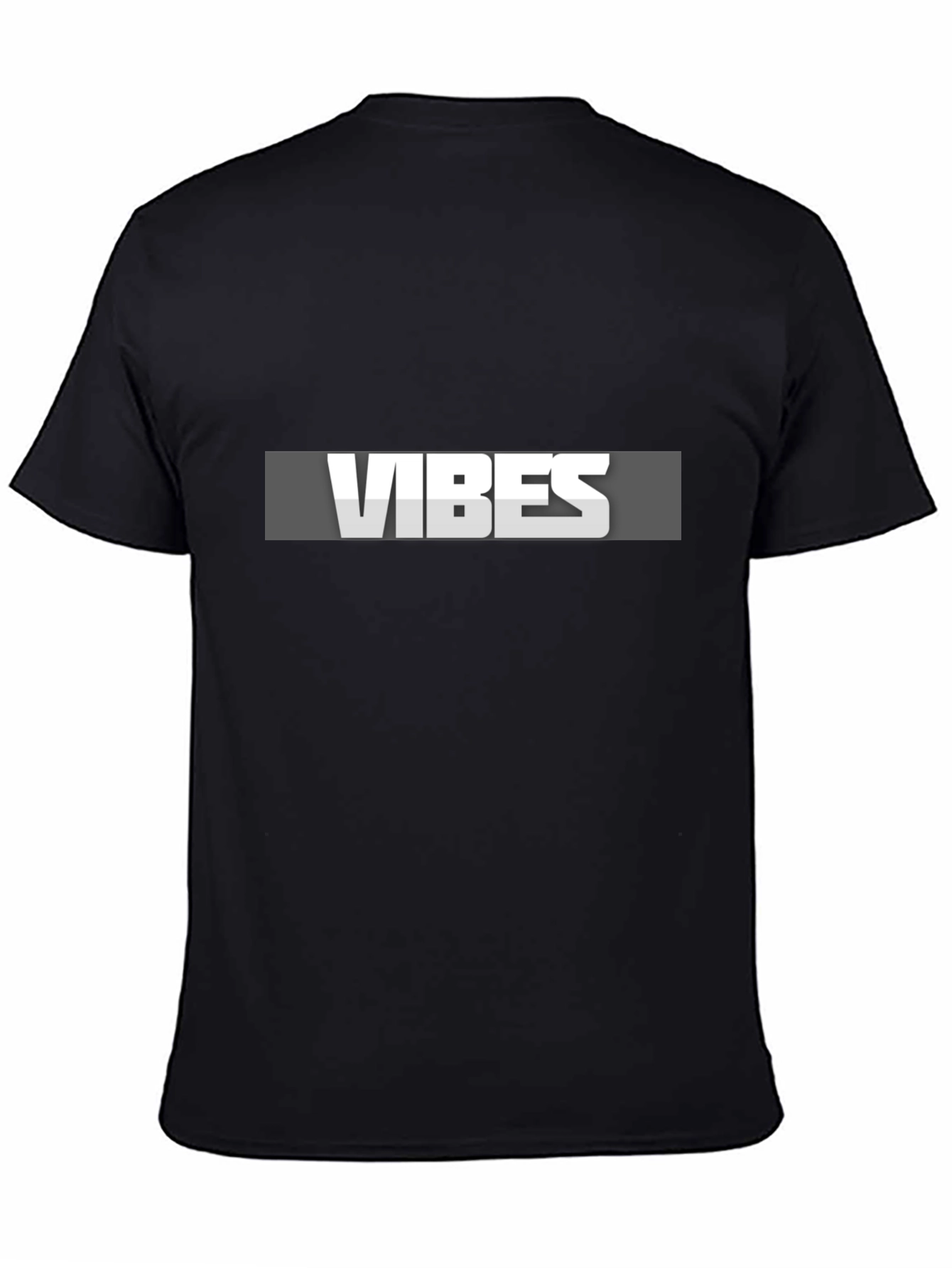 Vibes Graphic Tee - Stylish Black Casual T-Shirt