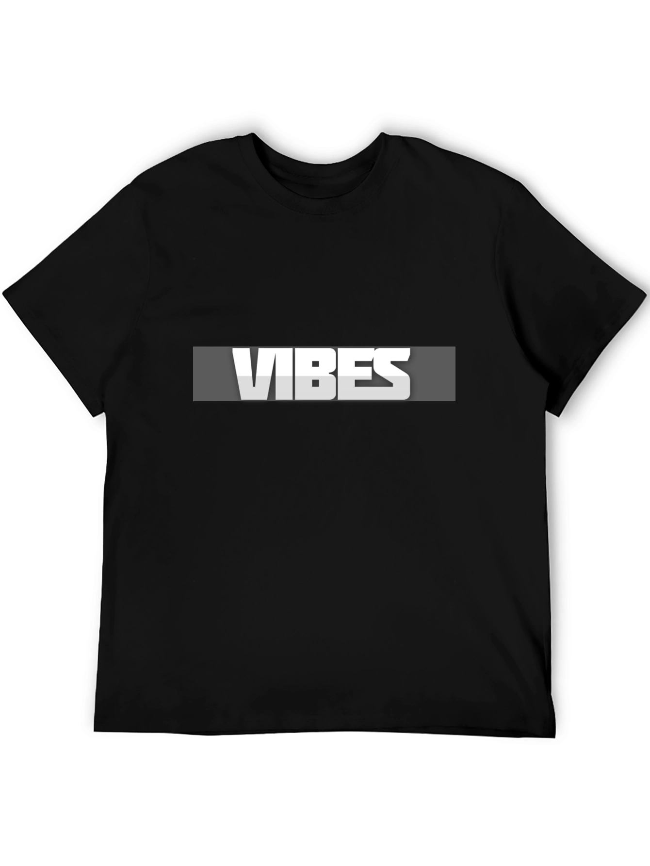 Vibes Graphic Tee - Stylish Black Casual T-Shirt