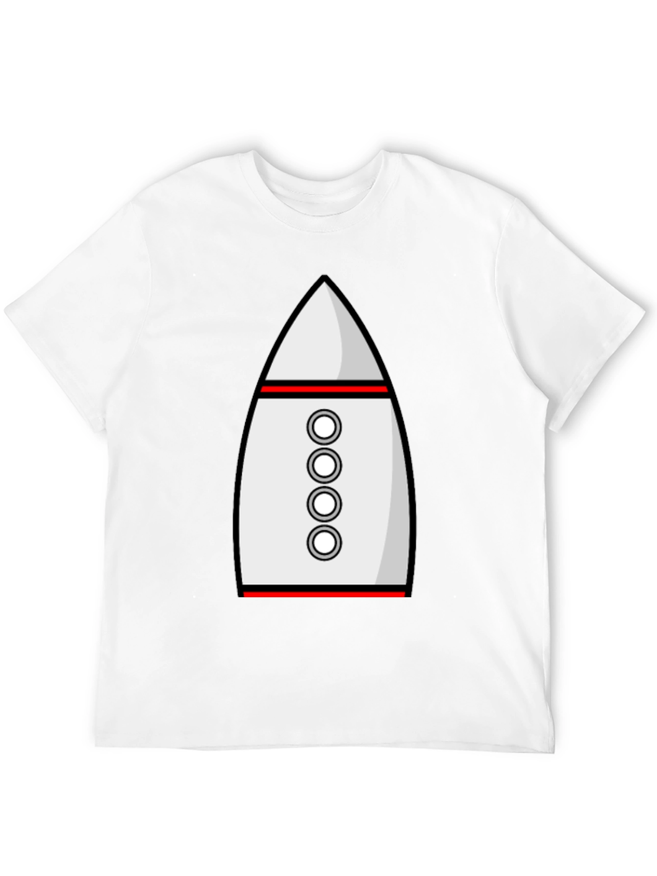 Rocket Ship Graphic Tee - Sci-Fi Style