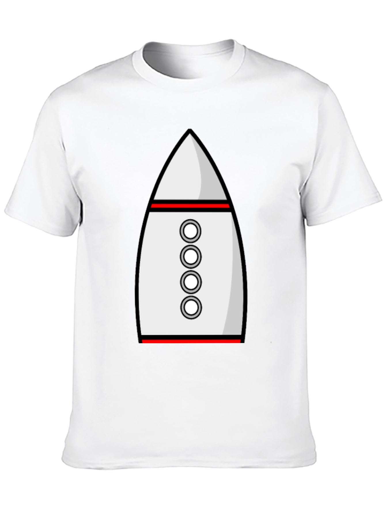 Rocket Ship Graphic Tee - Sci-Fi Style
