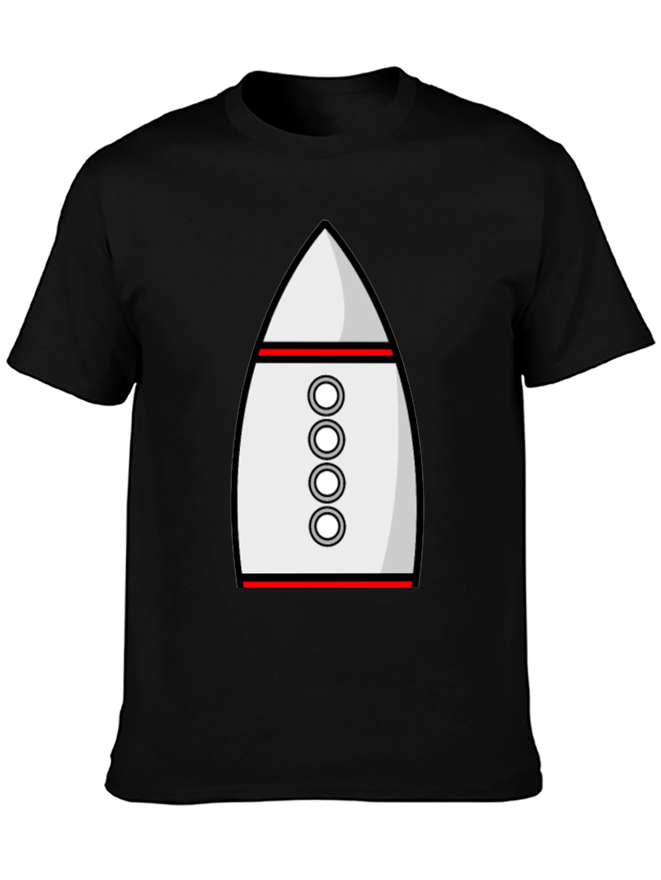 Rocket Ship Graphic Tee - Sci-Fi Style