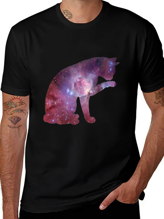 Galaxy Cat T-Shirt - Cosmic Feline Tee