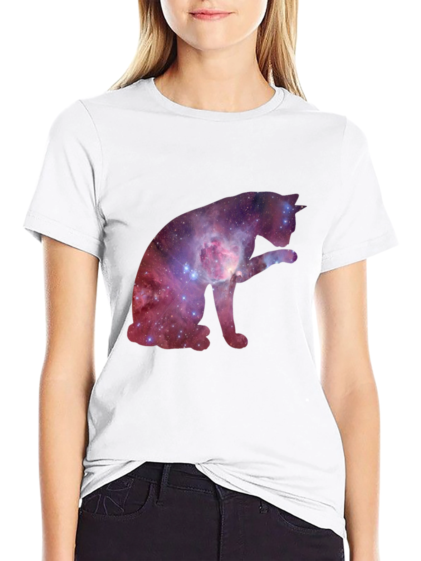 Galaxy Cat T-Shirt - Cosmic Feline Tee