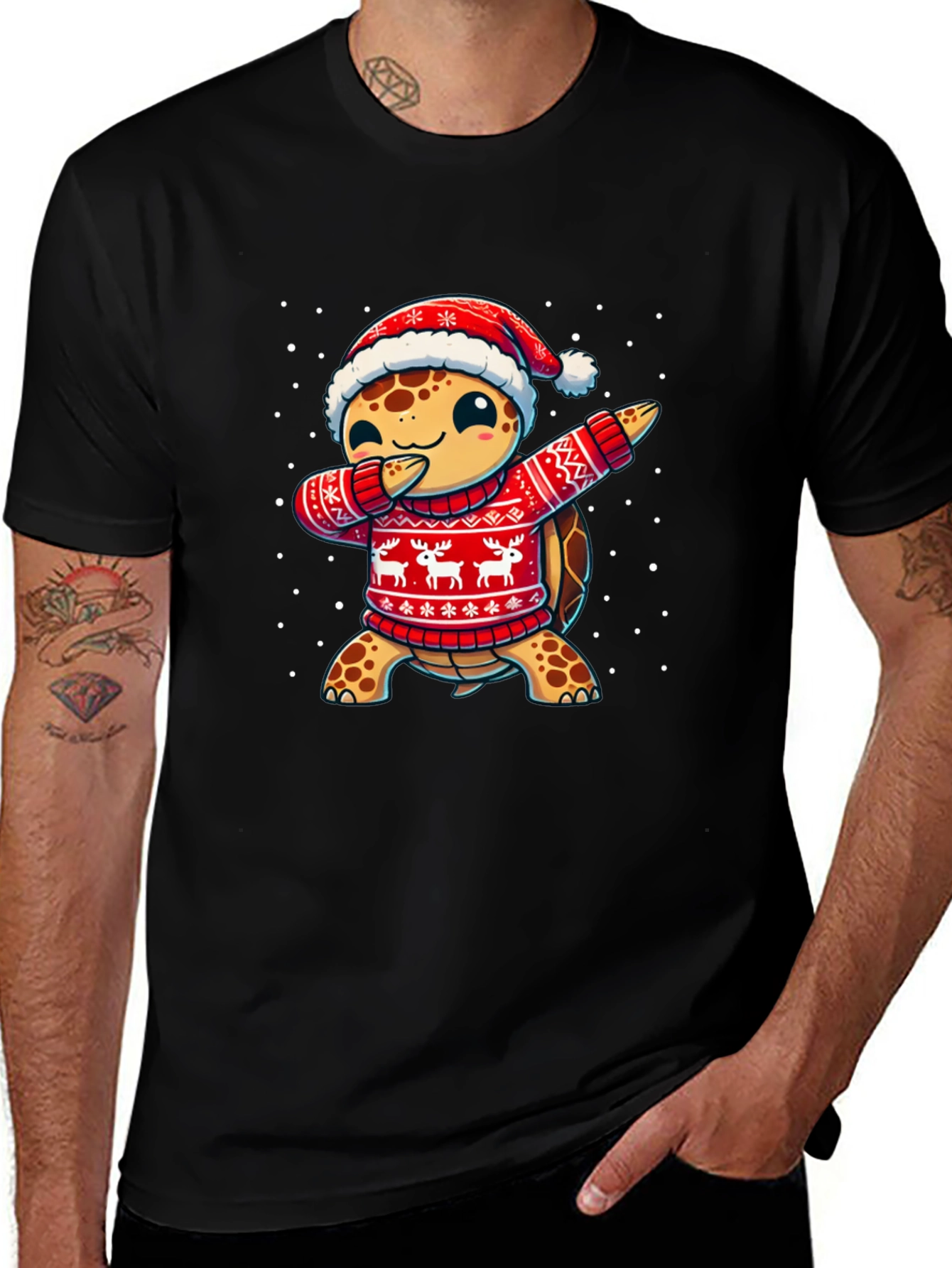 Festive Turtle Dab T-Shirt