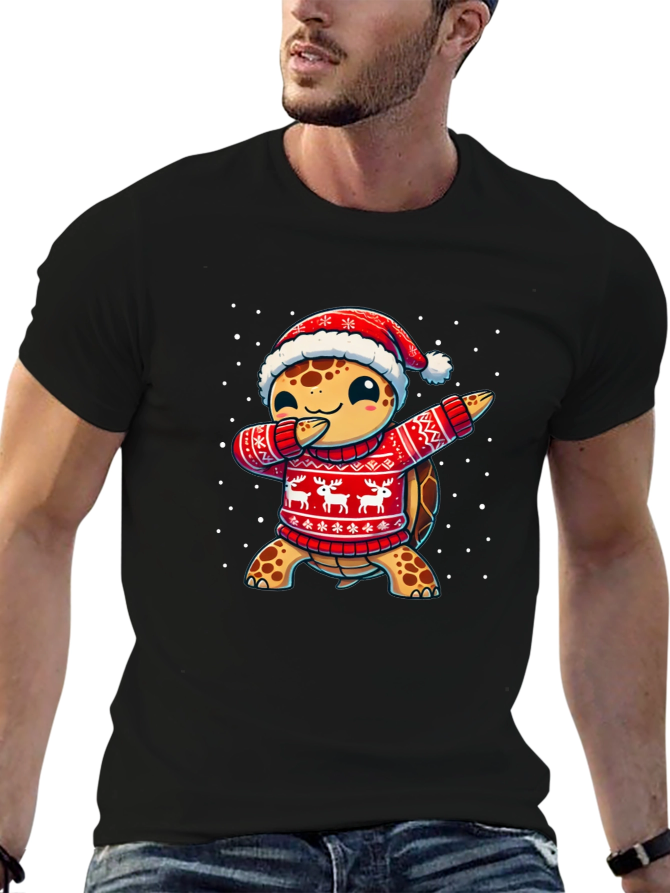 Festive Turtle Dab T-Shirt