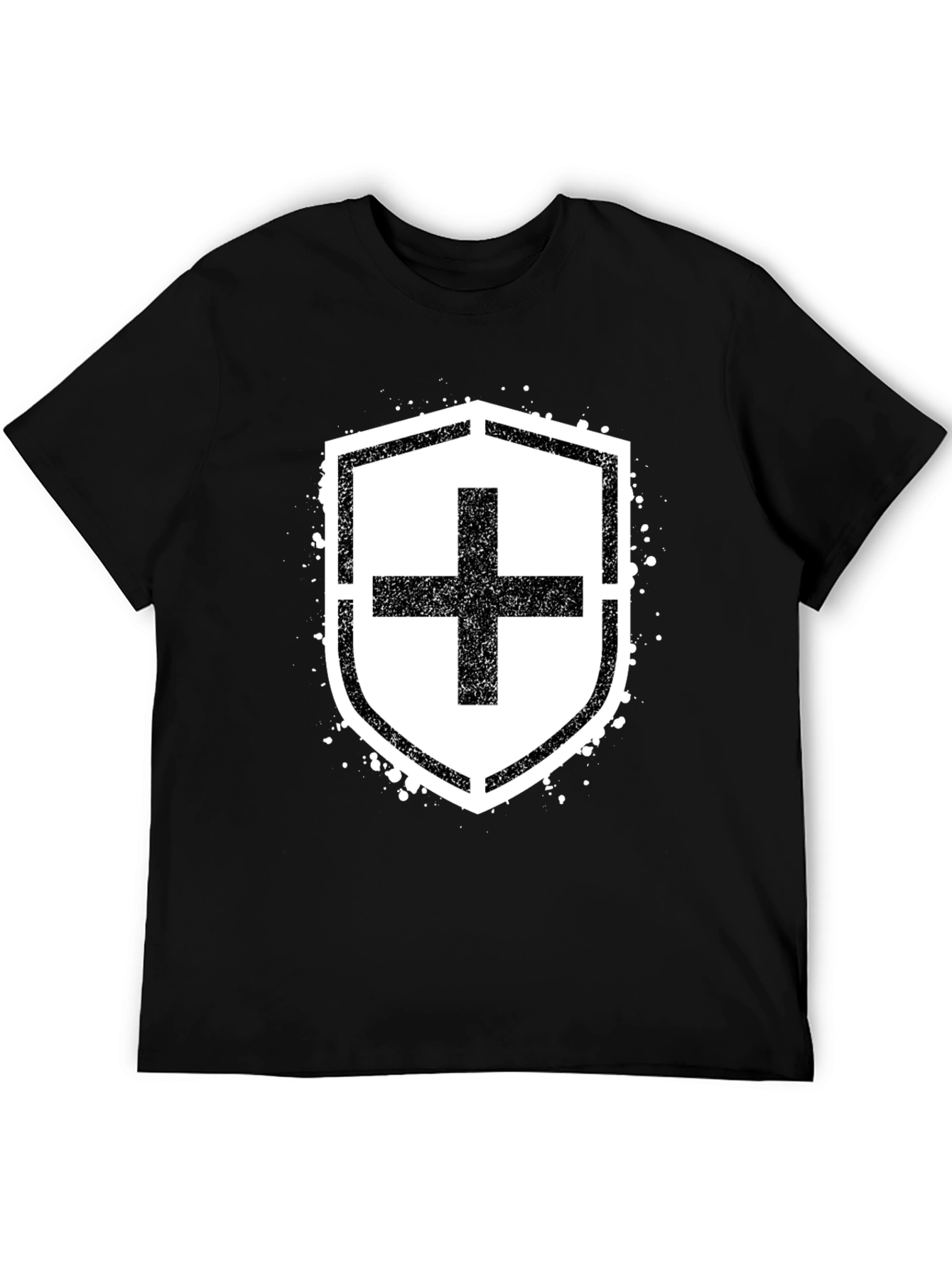 Grunge Shield Plus Graphic T-Shirt