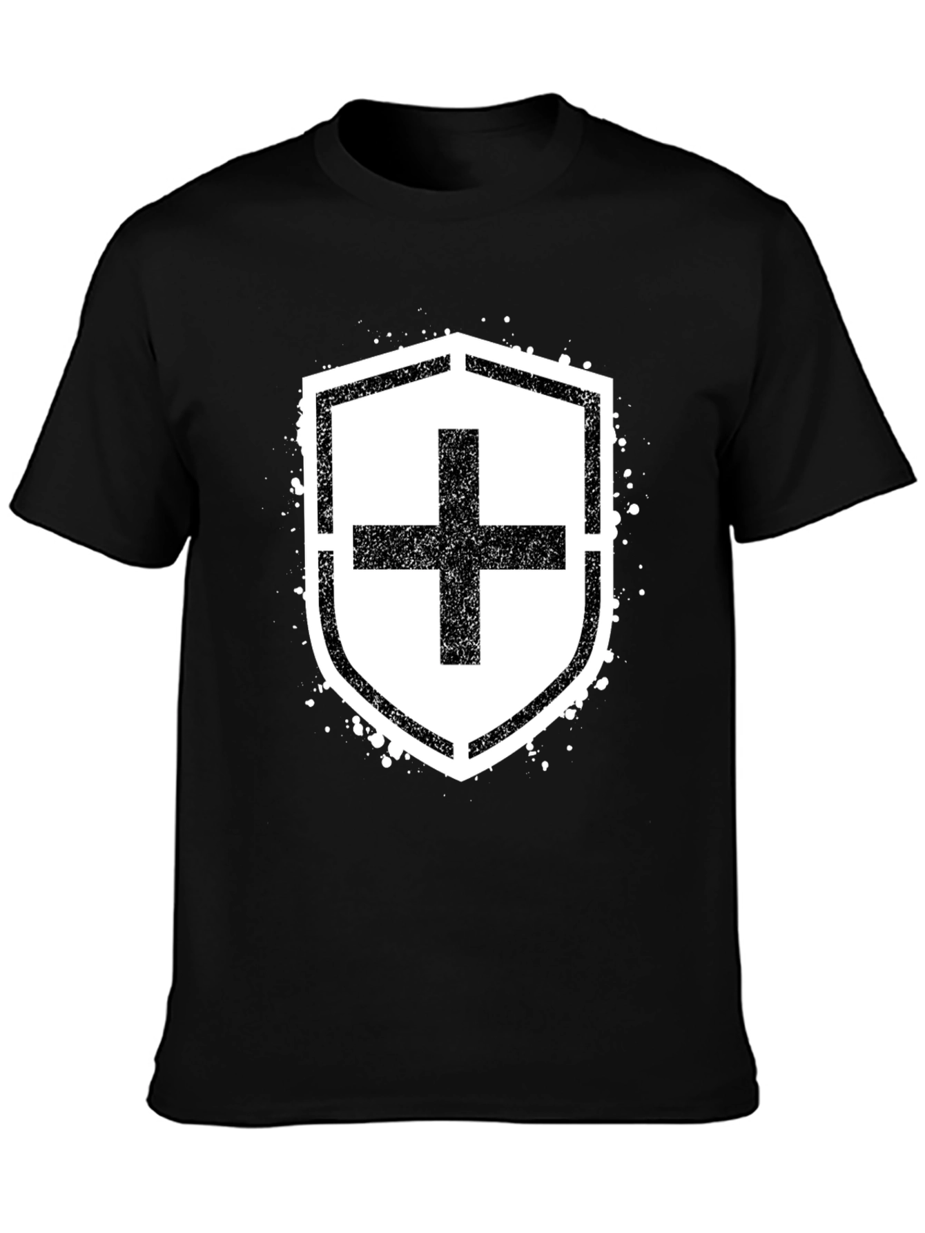 Grunge Shield Plus Graphic T-Shirt