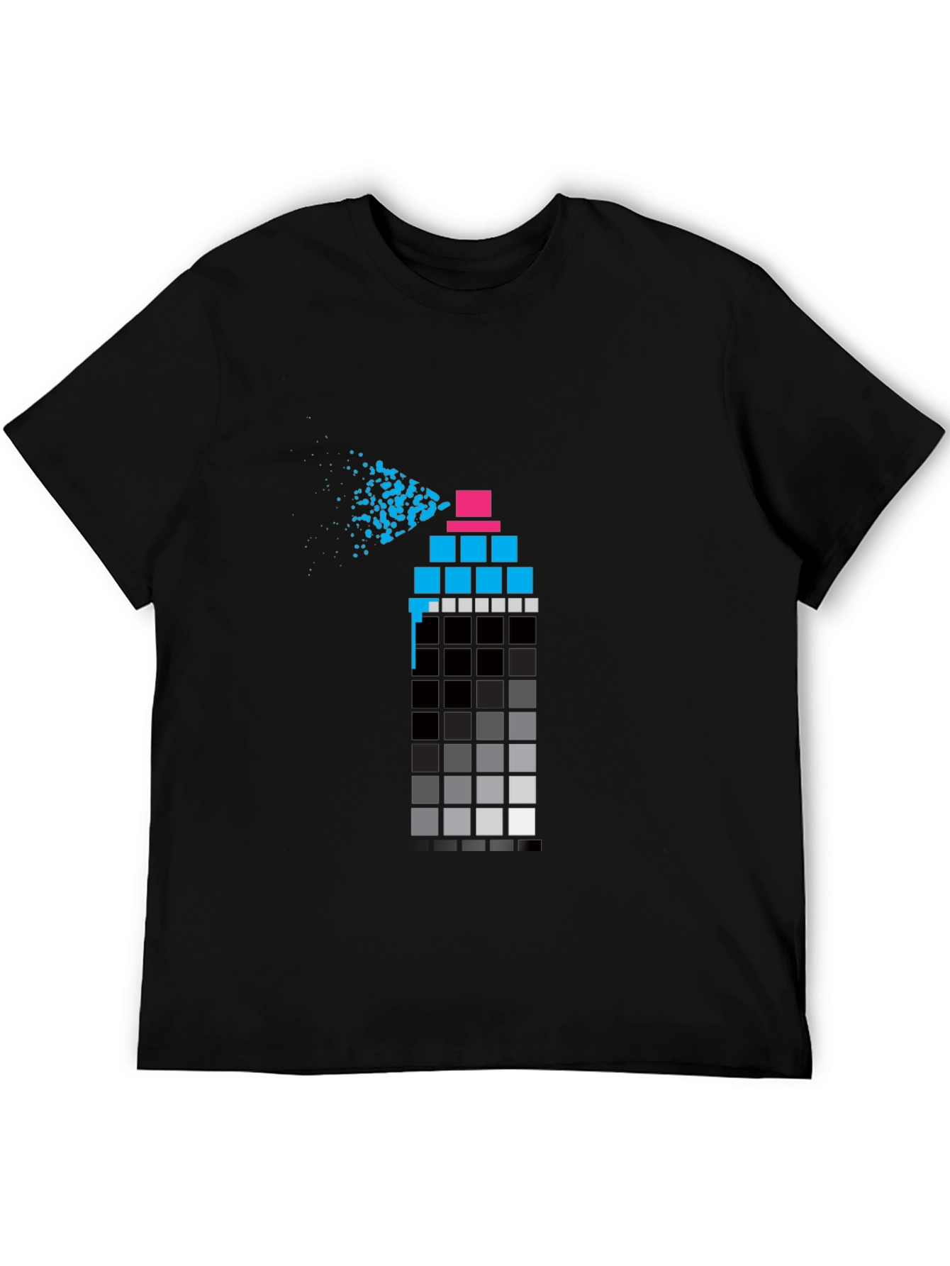 Pixel Spray Paint Can Graphic Tee