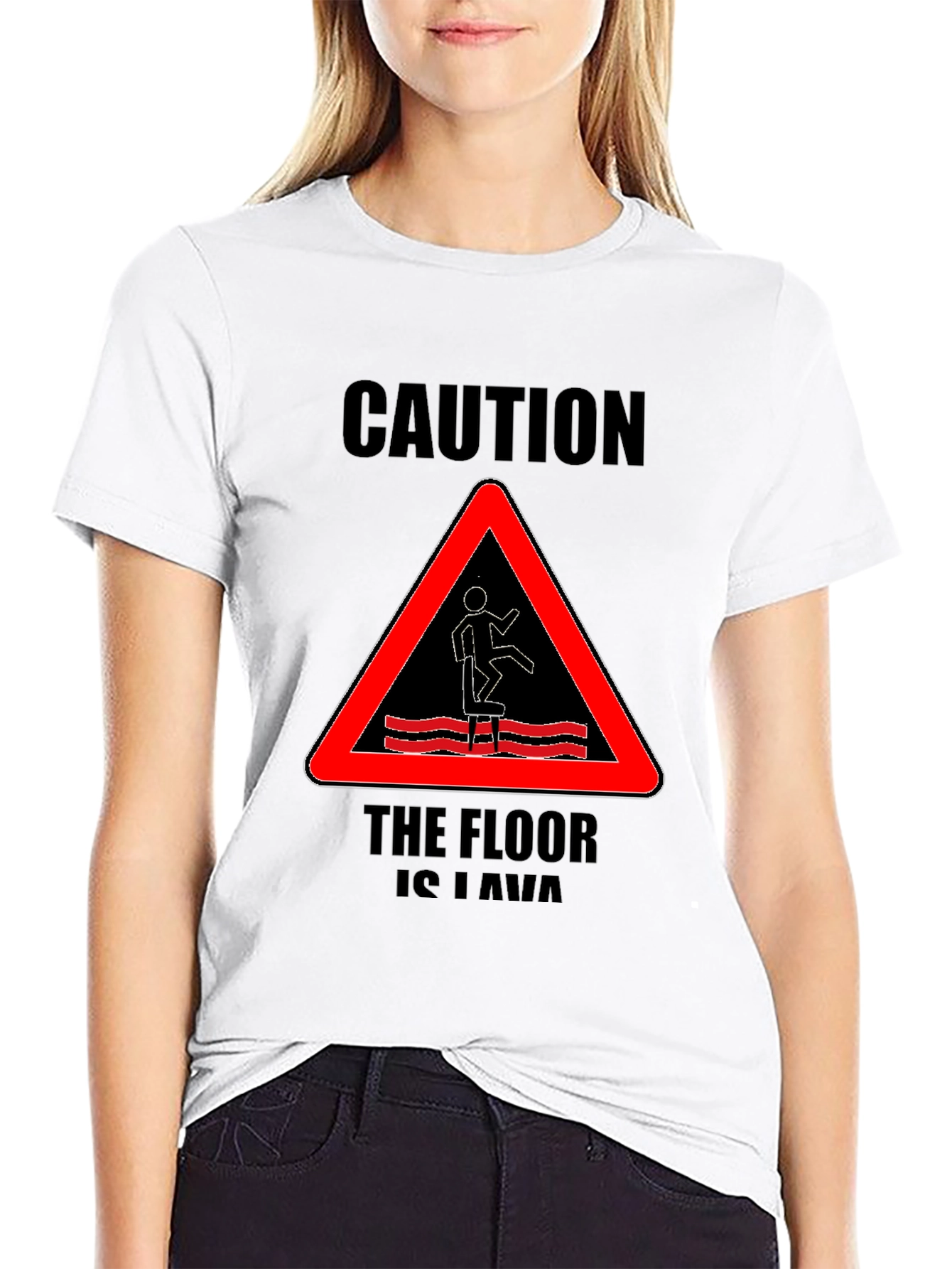 Caution The Floor Is Lava Graphic Tee