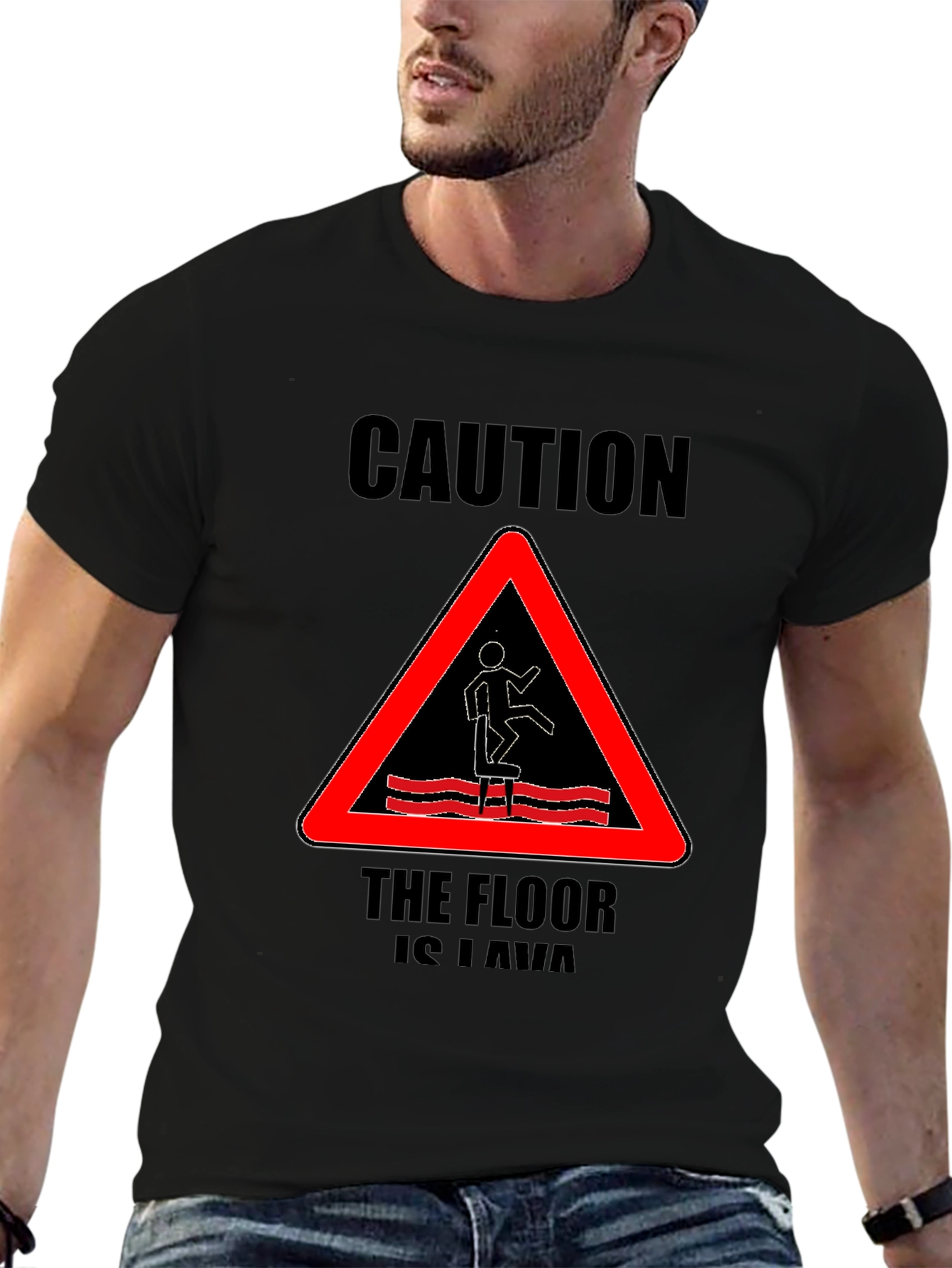 Caution The Floor Is Lava Graphic Tee