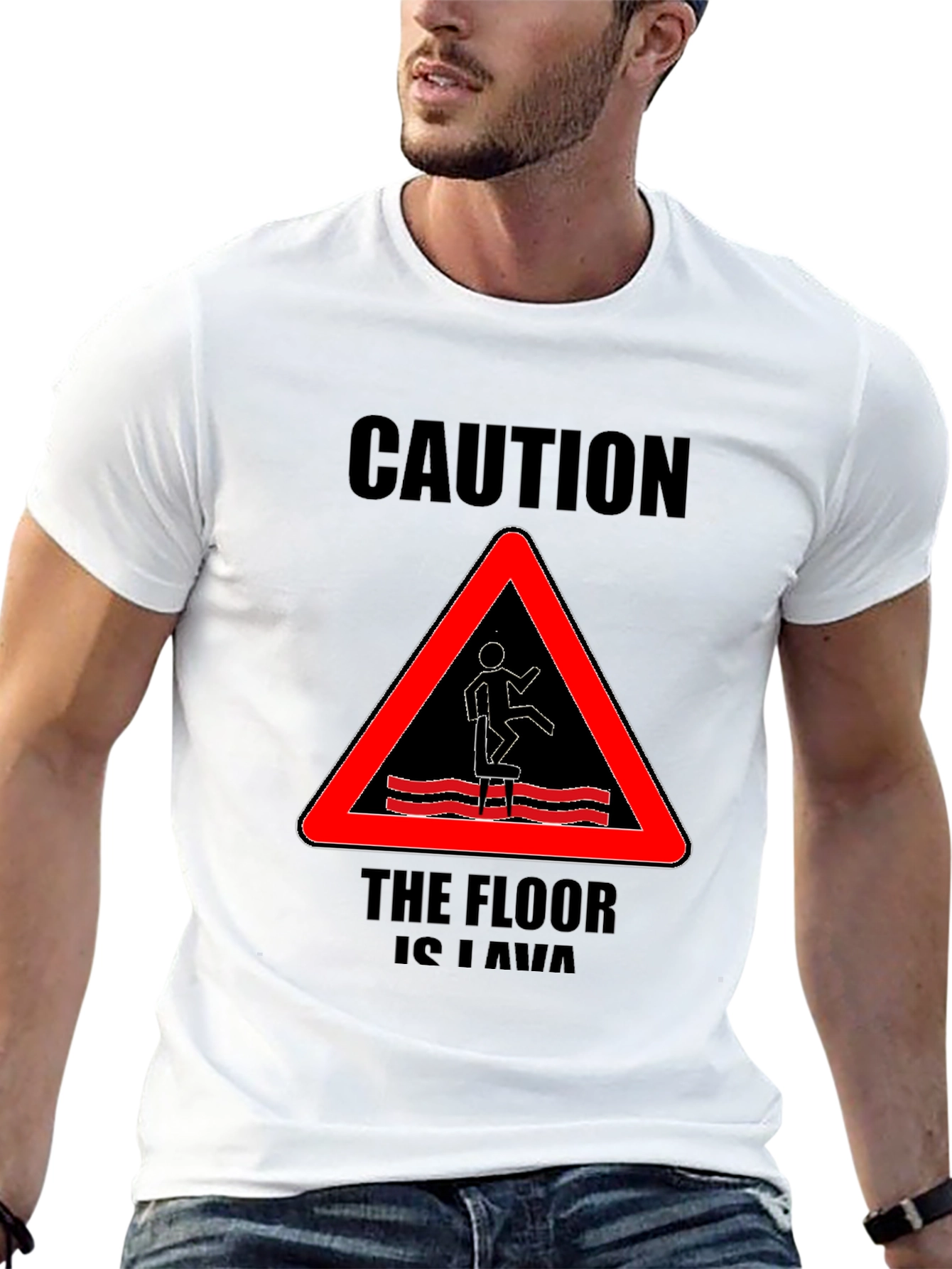 Caution The Floor Is Lava Graphic Tee
