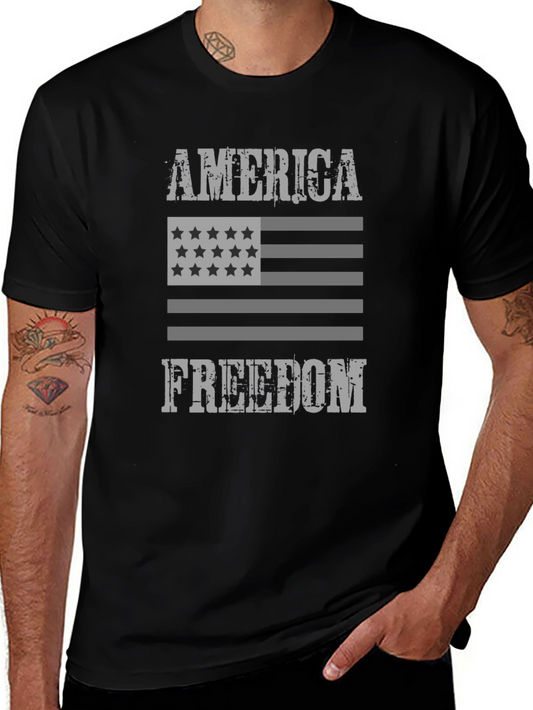 America Freedom Graphic Print T-Shirt