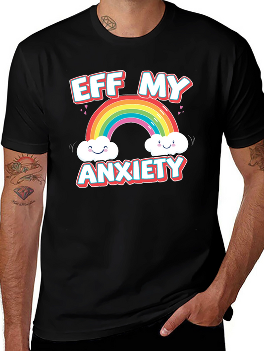 Eff My Anxiety Rainbow Graphic Tee