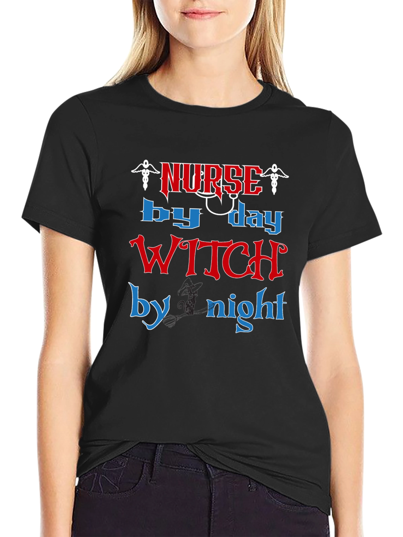 Nurse by Day Witch by Night Graphic Tee