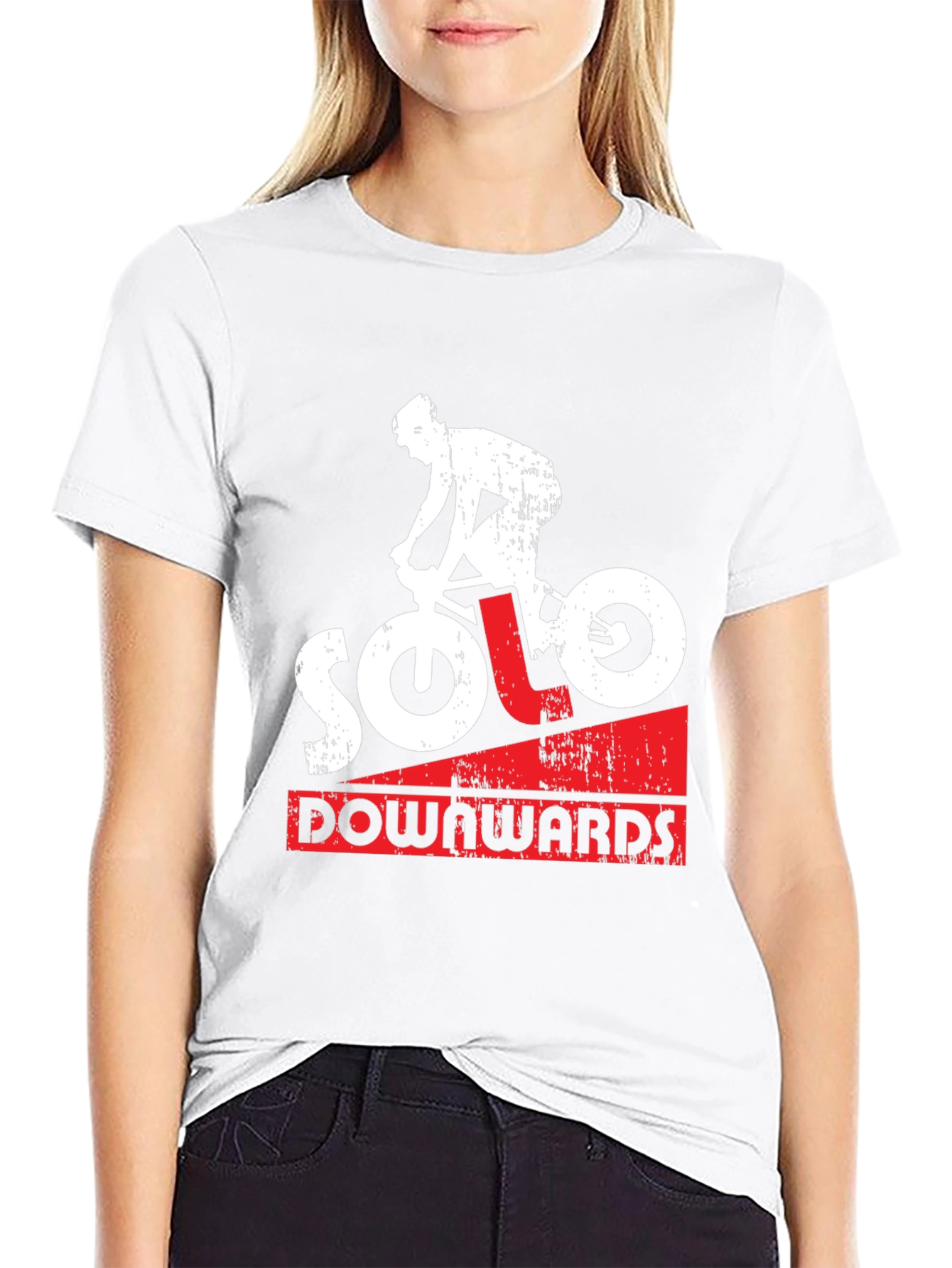 Solo Downwards Graphic Tee - Mountain Bike Design