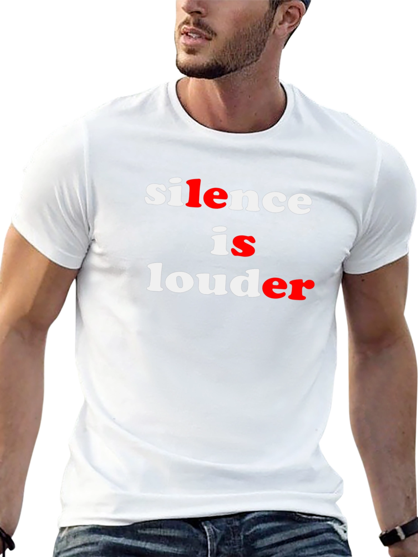 Silence is Louder Graphic Tee - Black Cotton T-Shirt