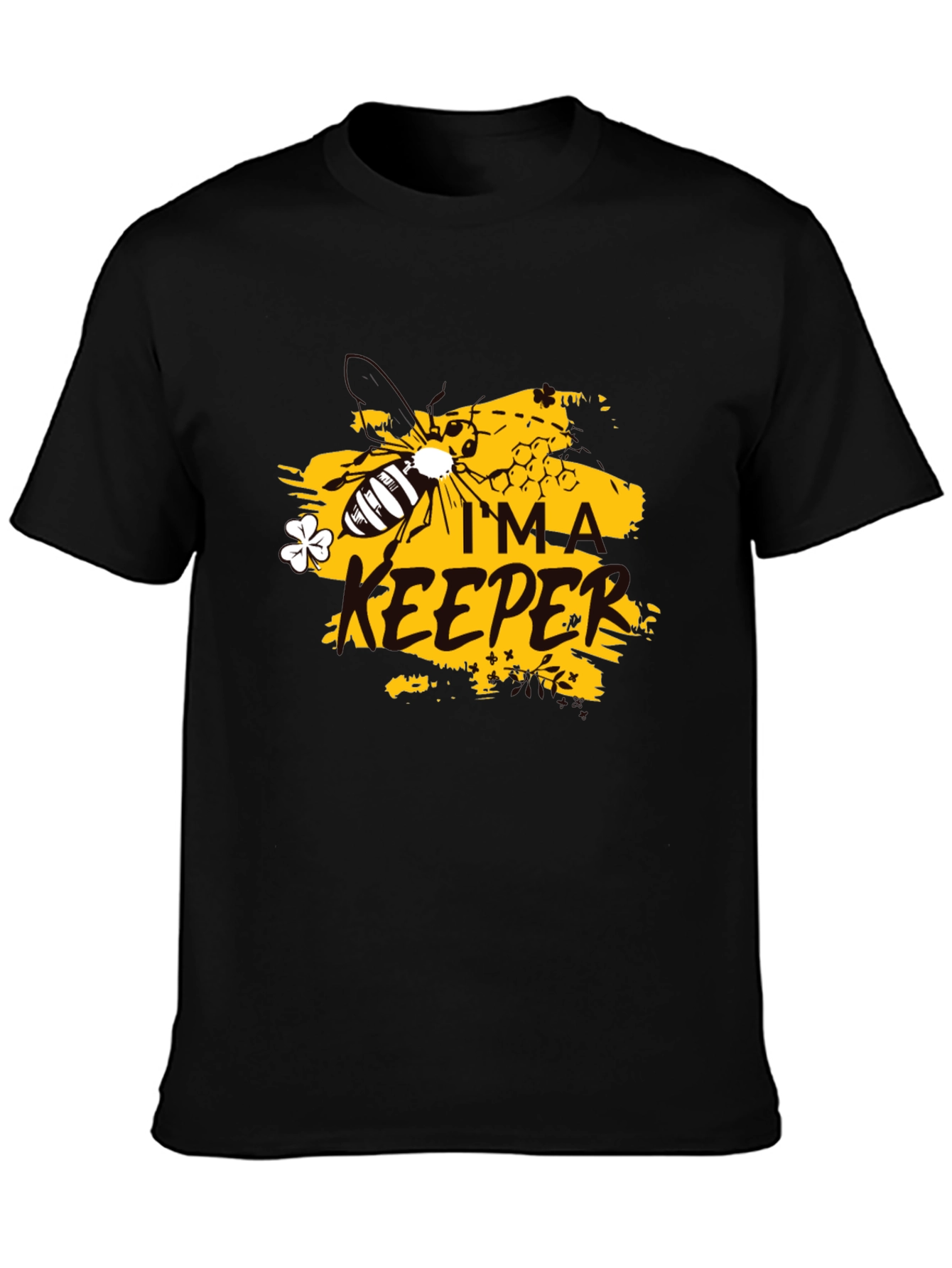 Im A Keeper Graphic Tee - Black Cotton T-Shirt
