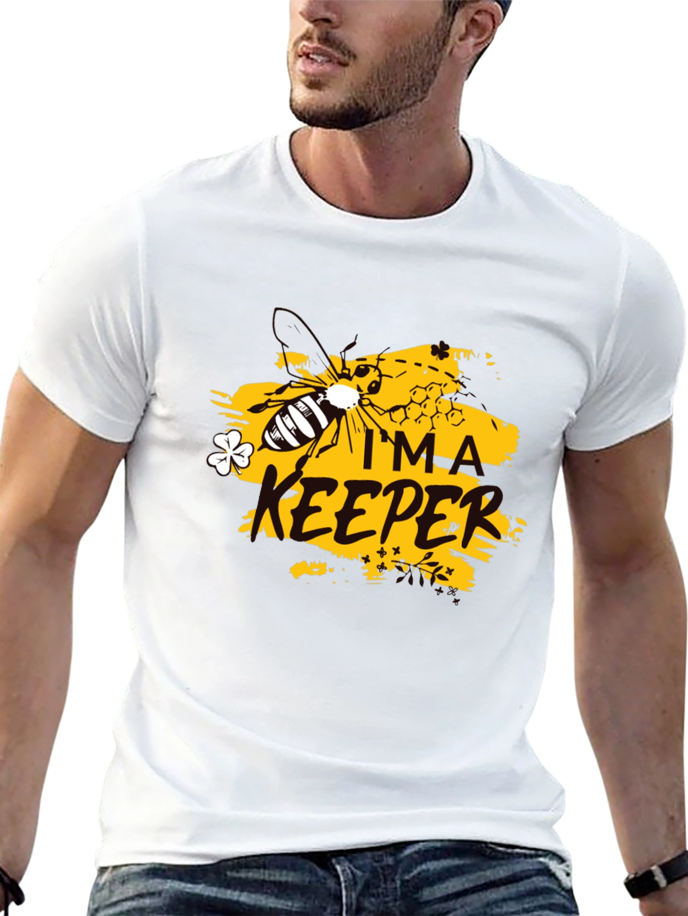 Im A Keeper Graphic Tee - Black Cotton T-Shirt
