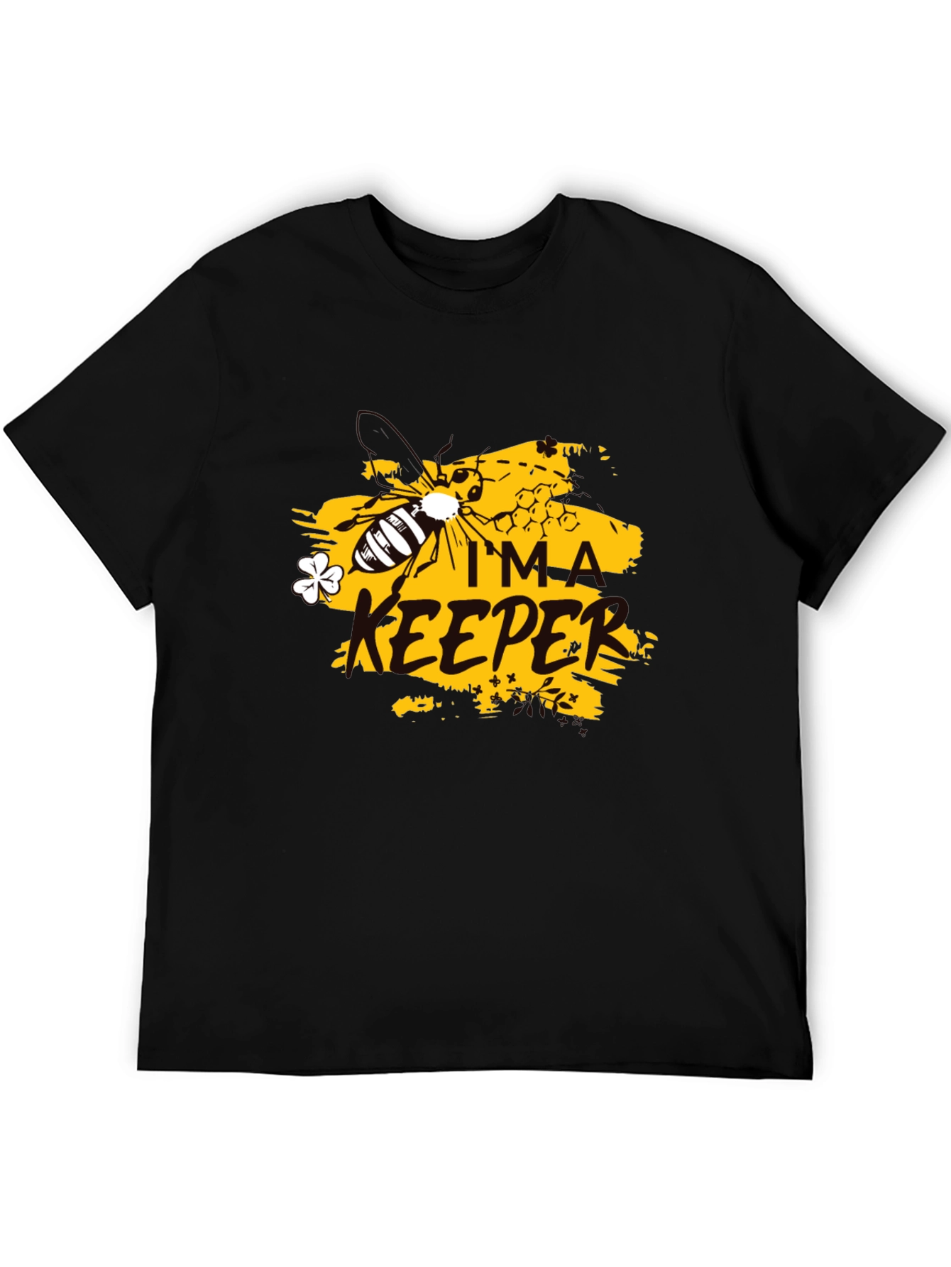 Im A Keeper Graphic Tee - Black Cotton T-Shirt