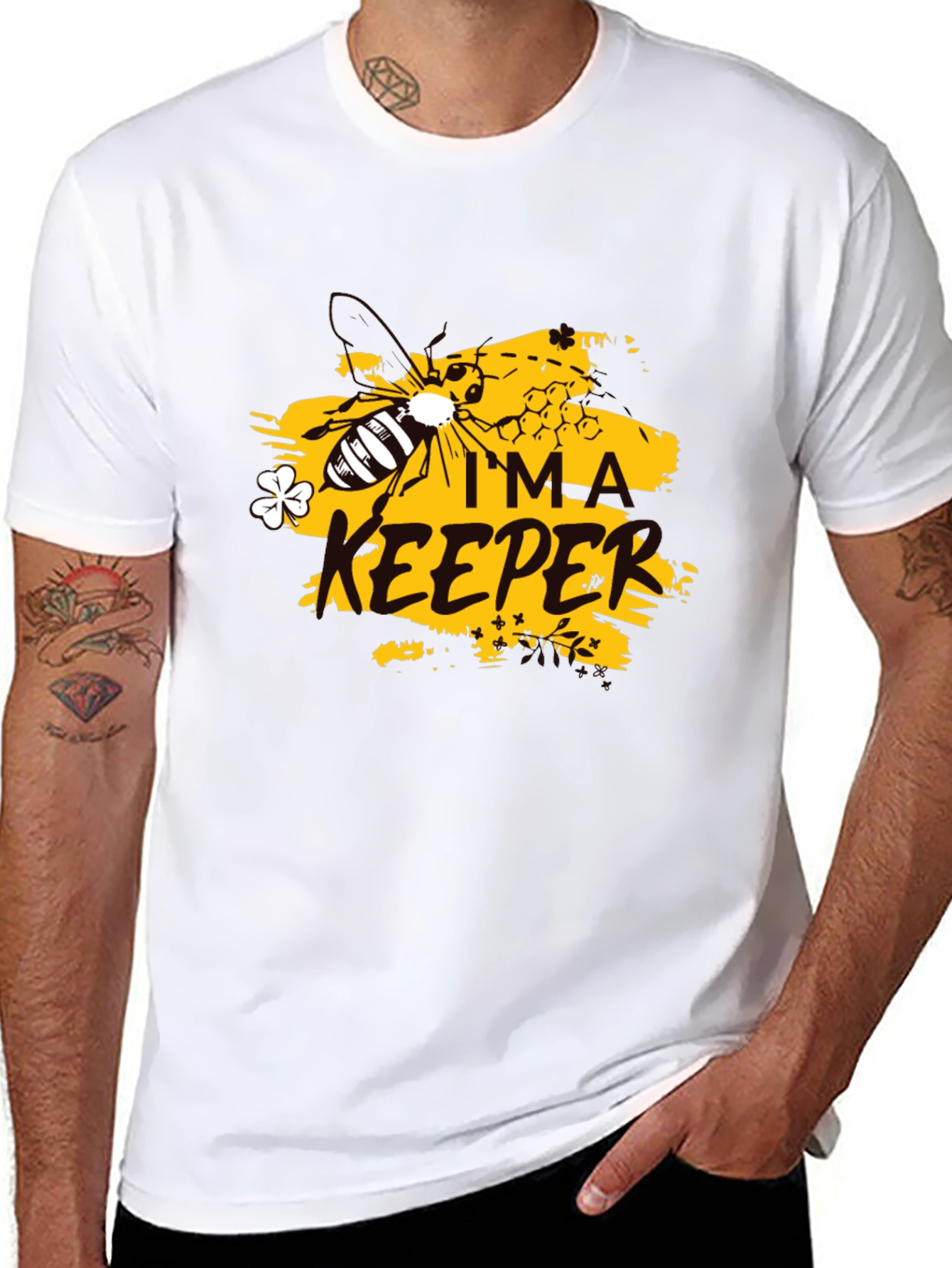 Im A Keeper Graphic Tee - Black Cotton T-Shirt