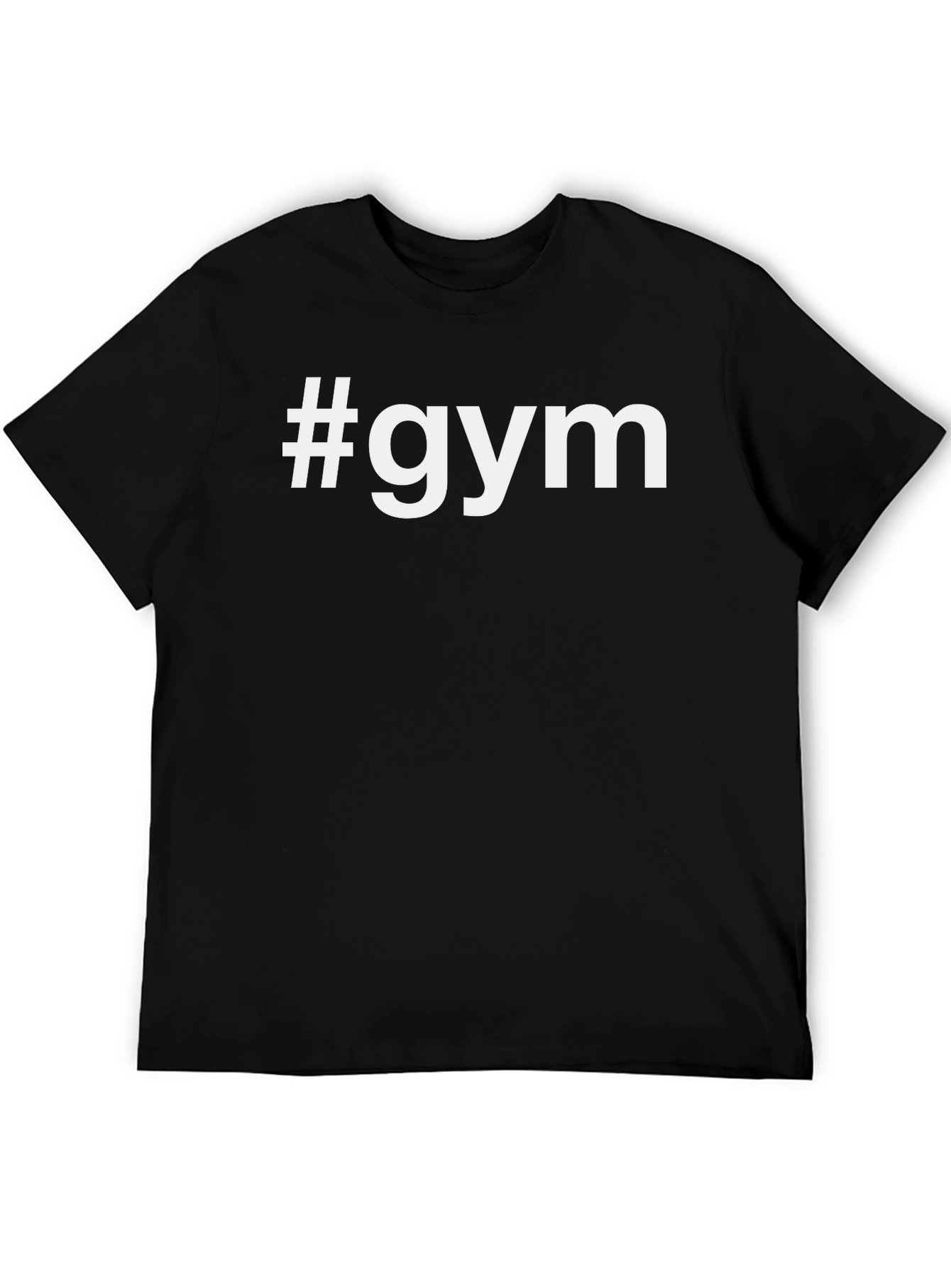 #gym Black Graphic Tee - Workout Motivation Shirt