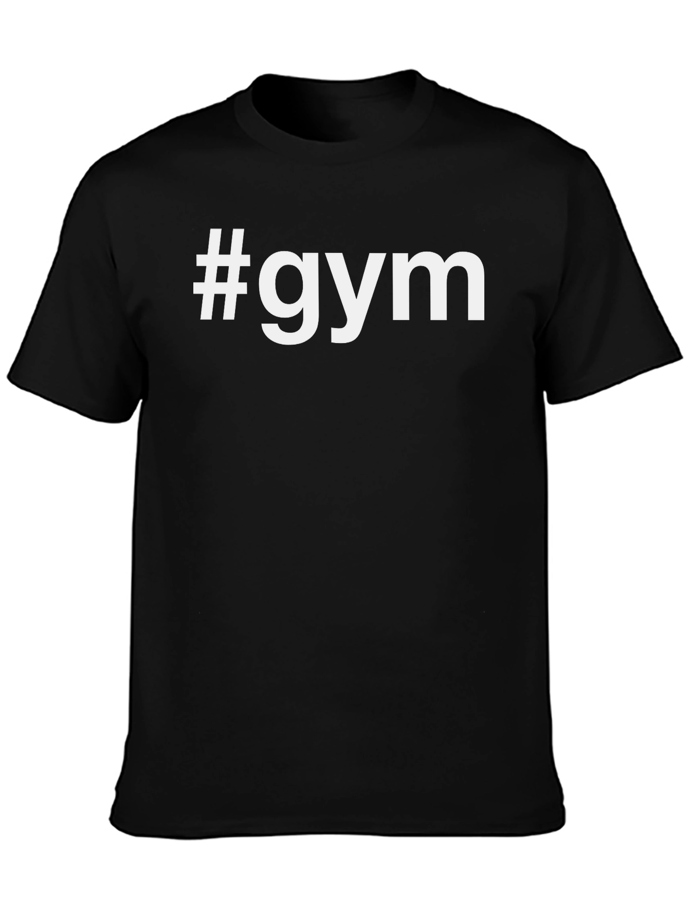 #gym Black Graphic Tee - Workout Motivation Shirt