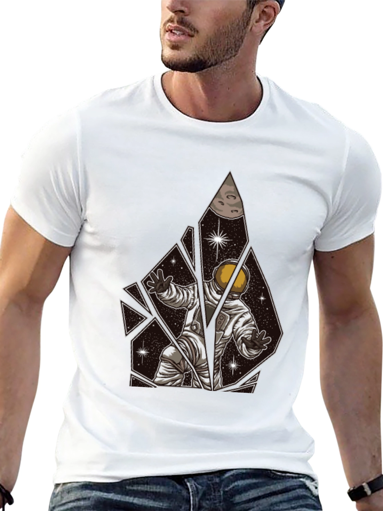 Astronaut Shattered Space Graphic T-Shirt