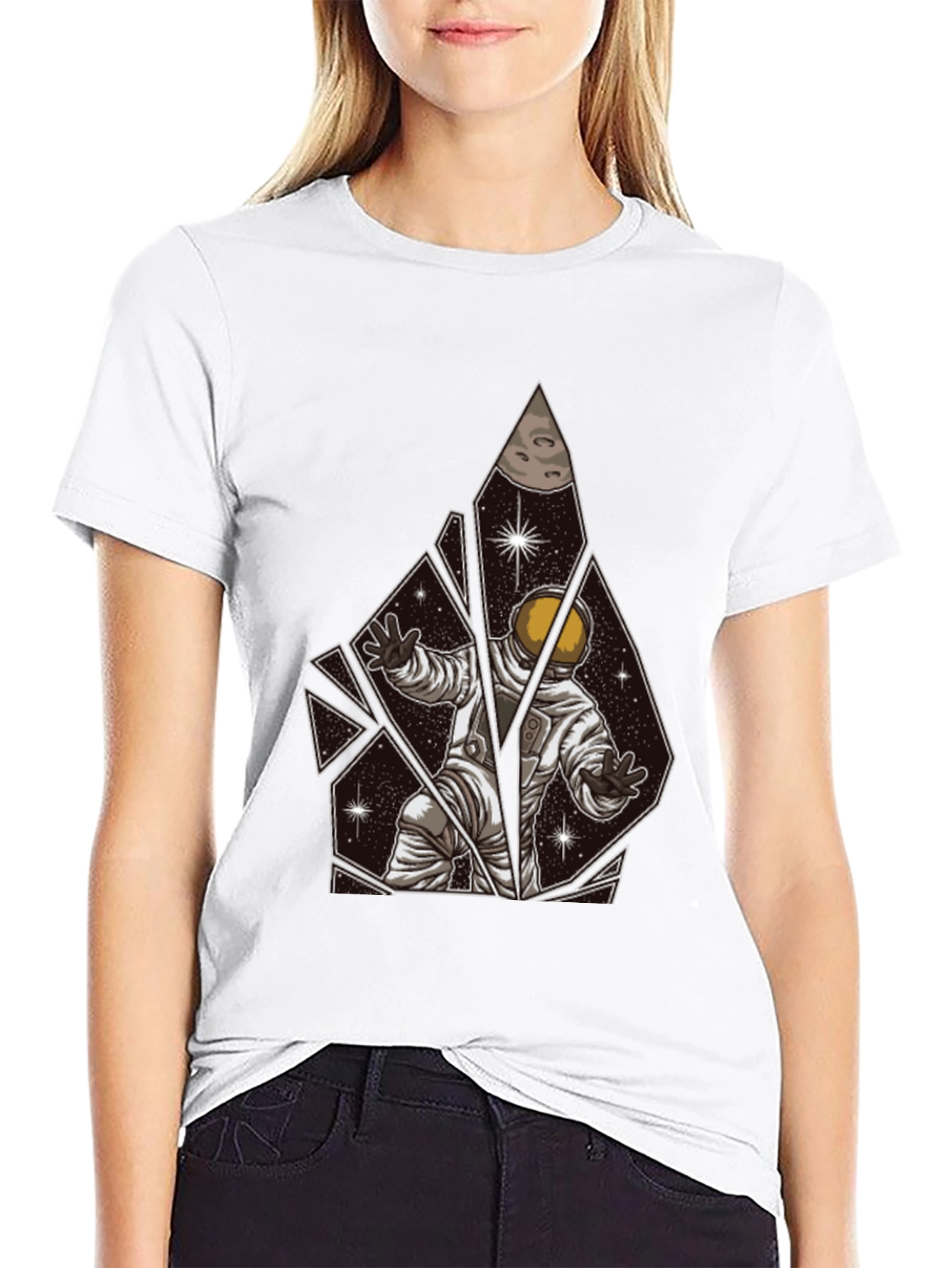 Astronaut Shattered Space Graphic T-Shirt