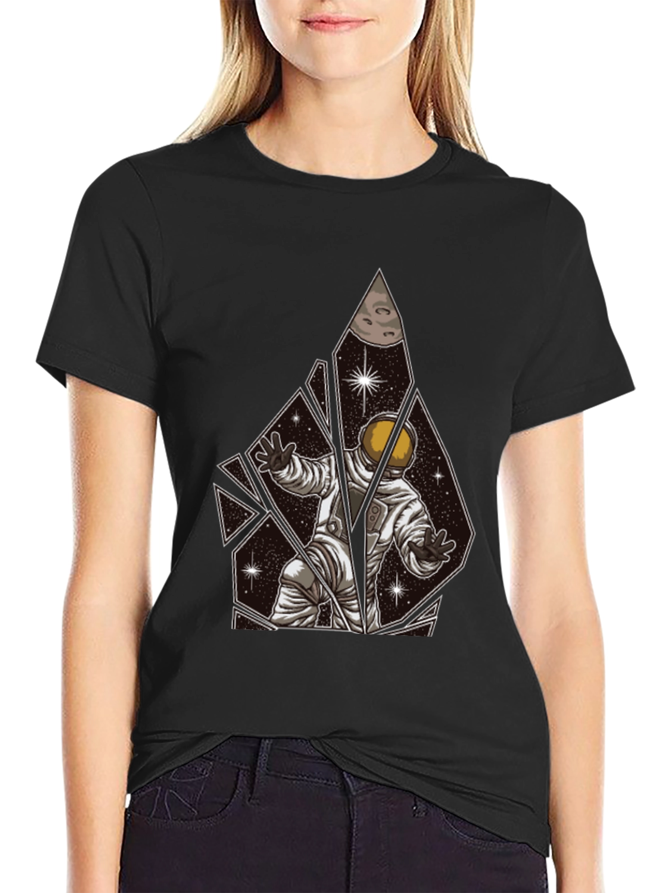 Astronaut Shattered Space Graphic T-Shirt