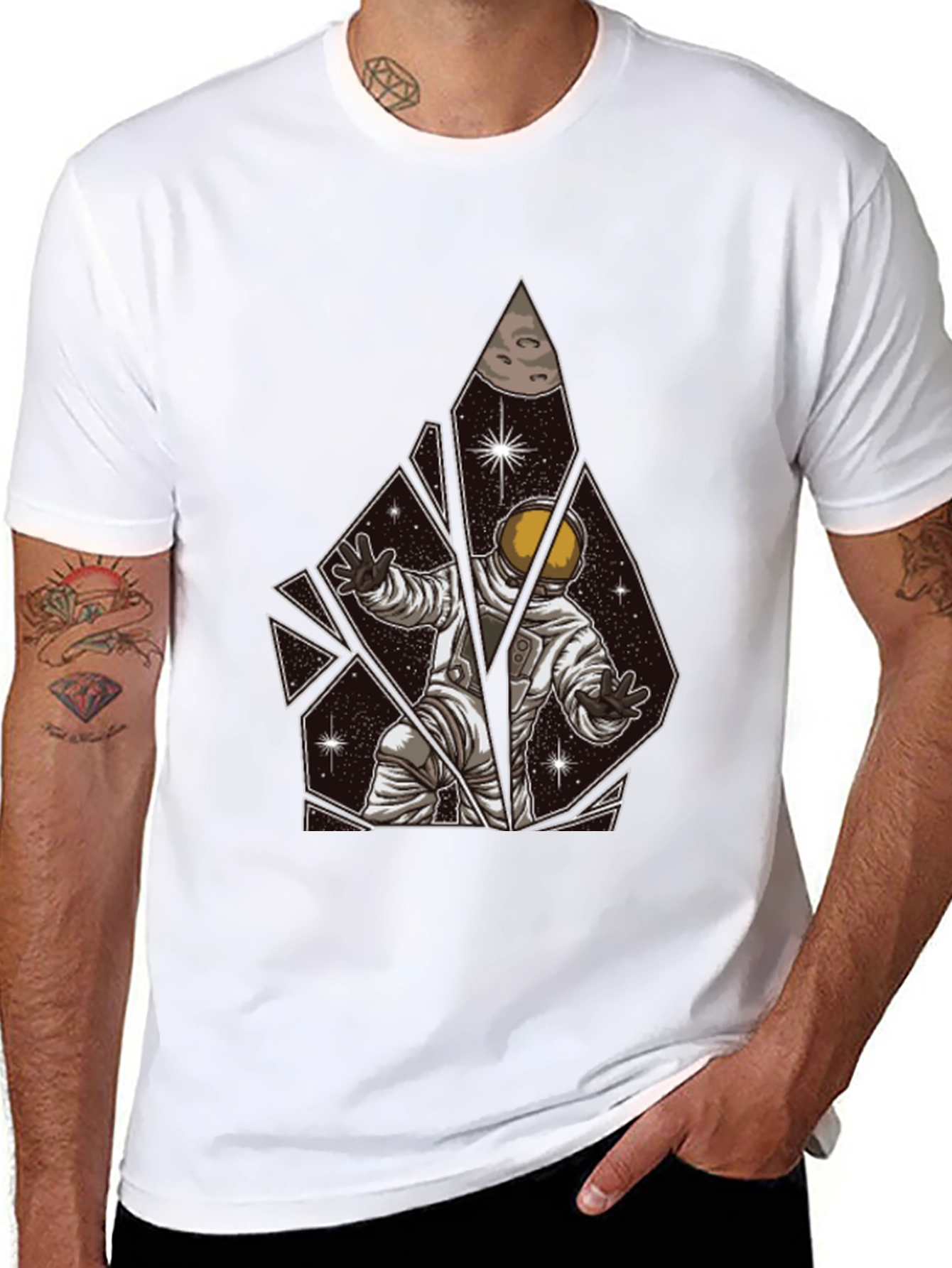 Astronaut Shattered Space Graphic T-Shirt