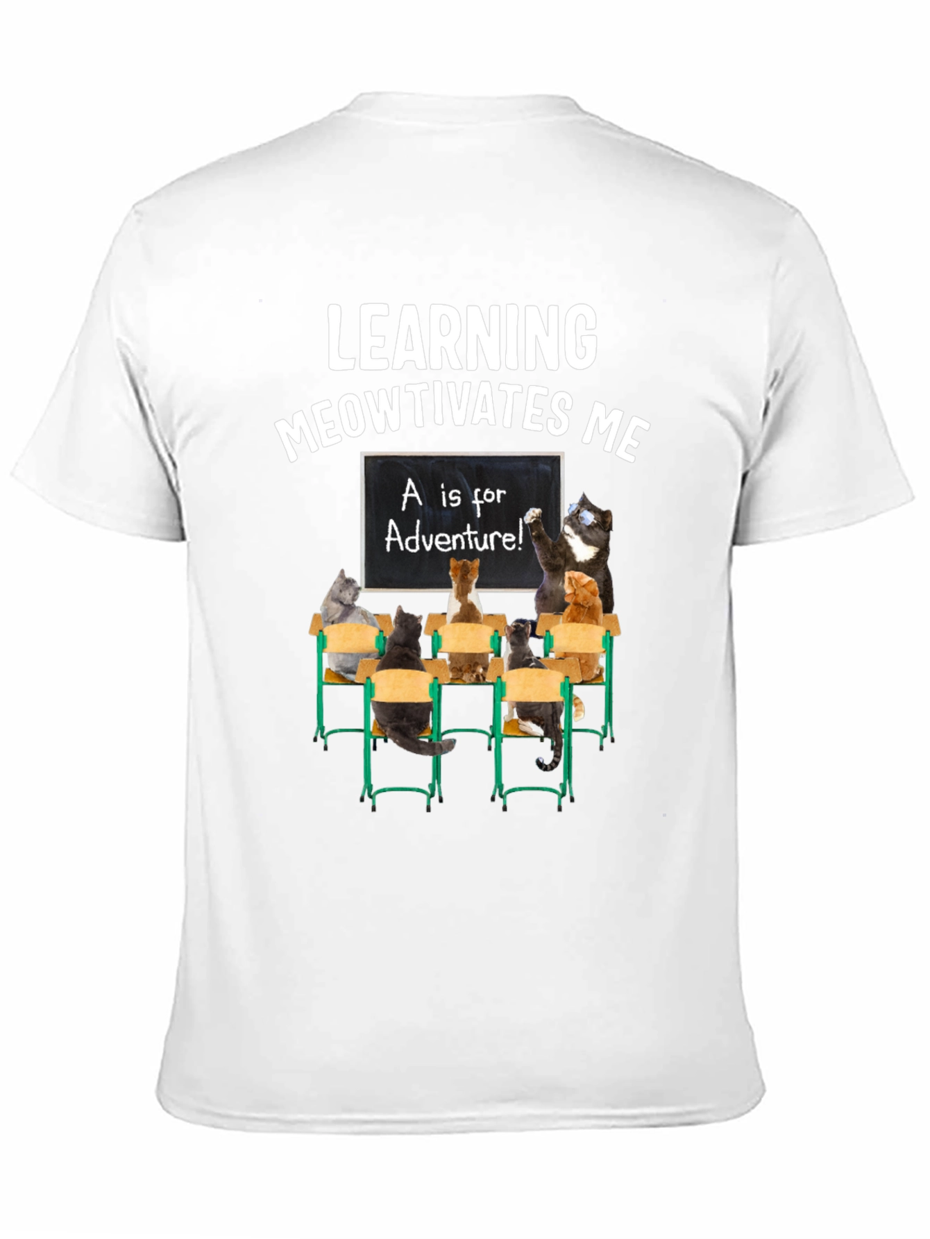 Learning Meowtivates Me Cat T-Shirt
