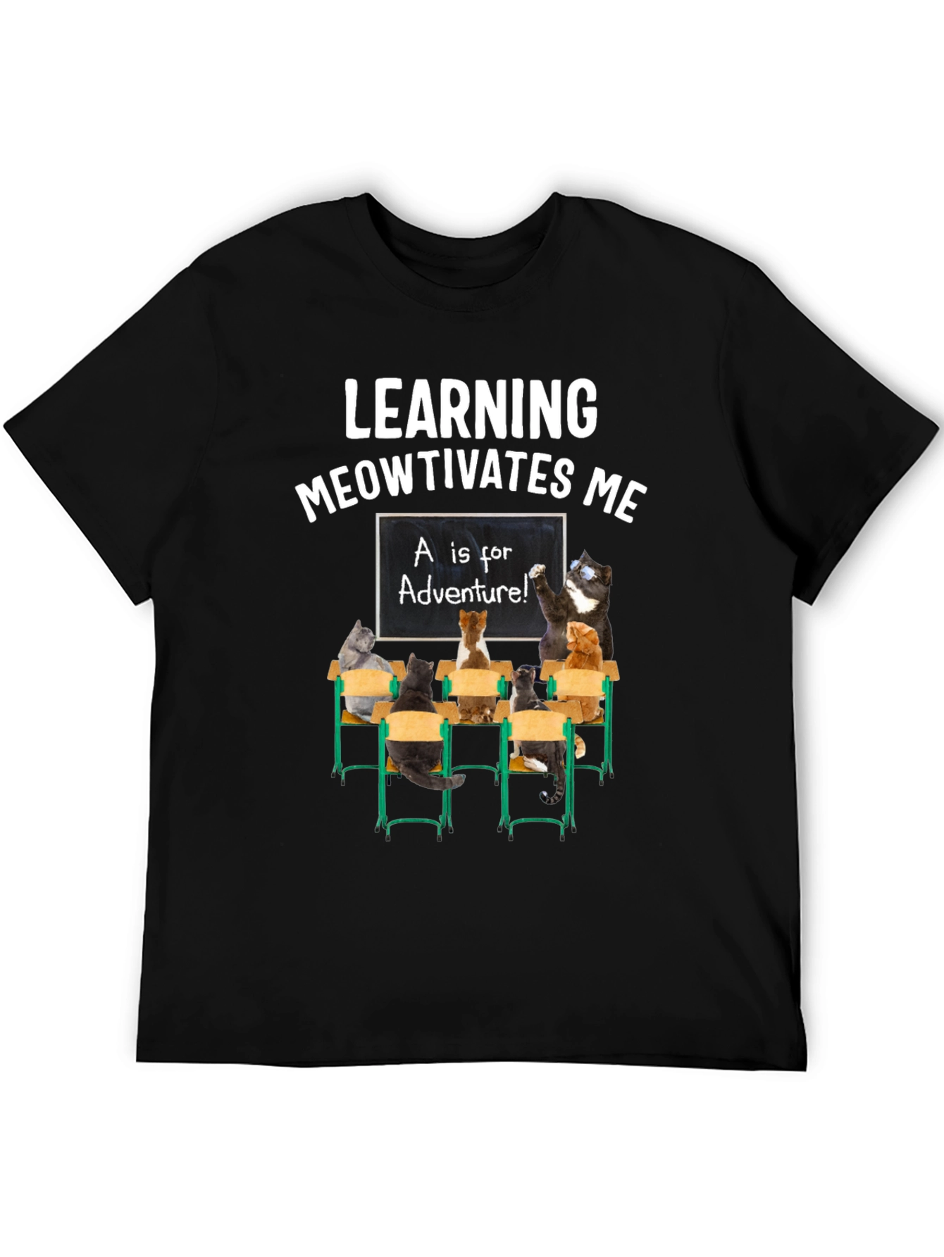 Learning Meowtivates Me Cat T-Shirt