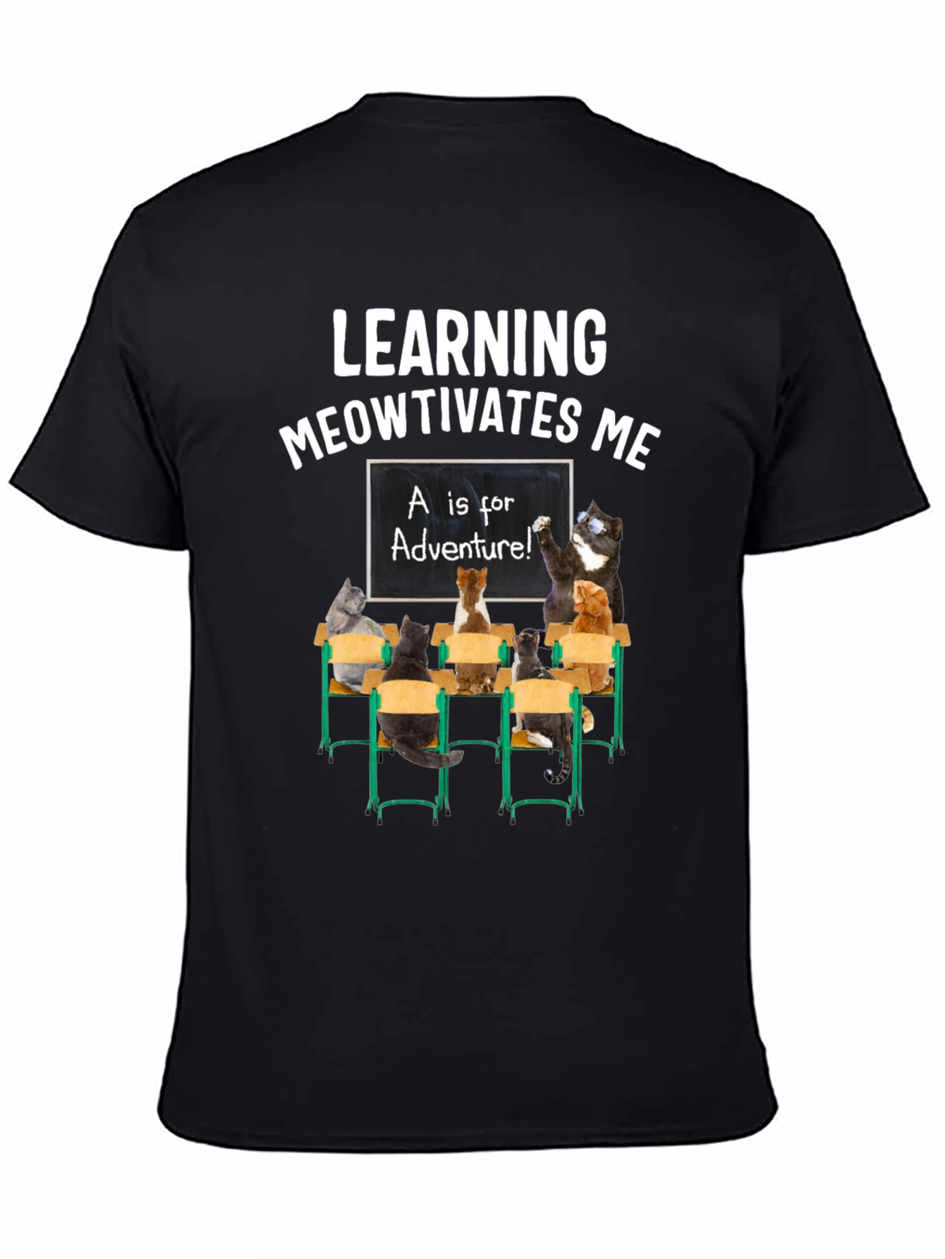 Learning Meowtivates Me Cat T-Shirt