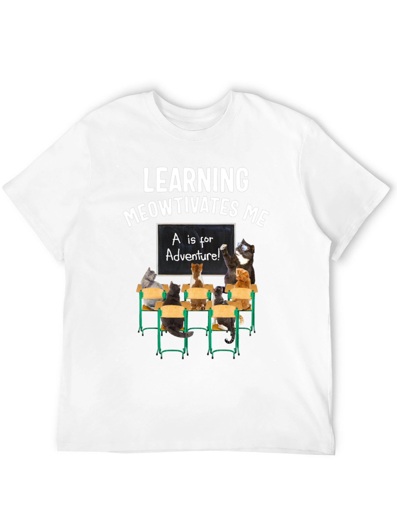 Learning Meowtivates Me Cat T-Shirt
