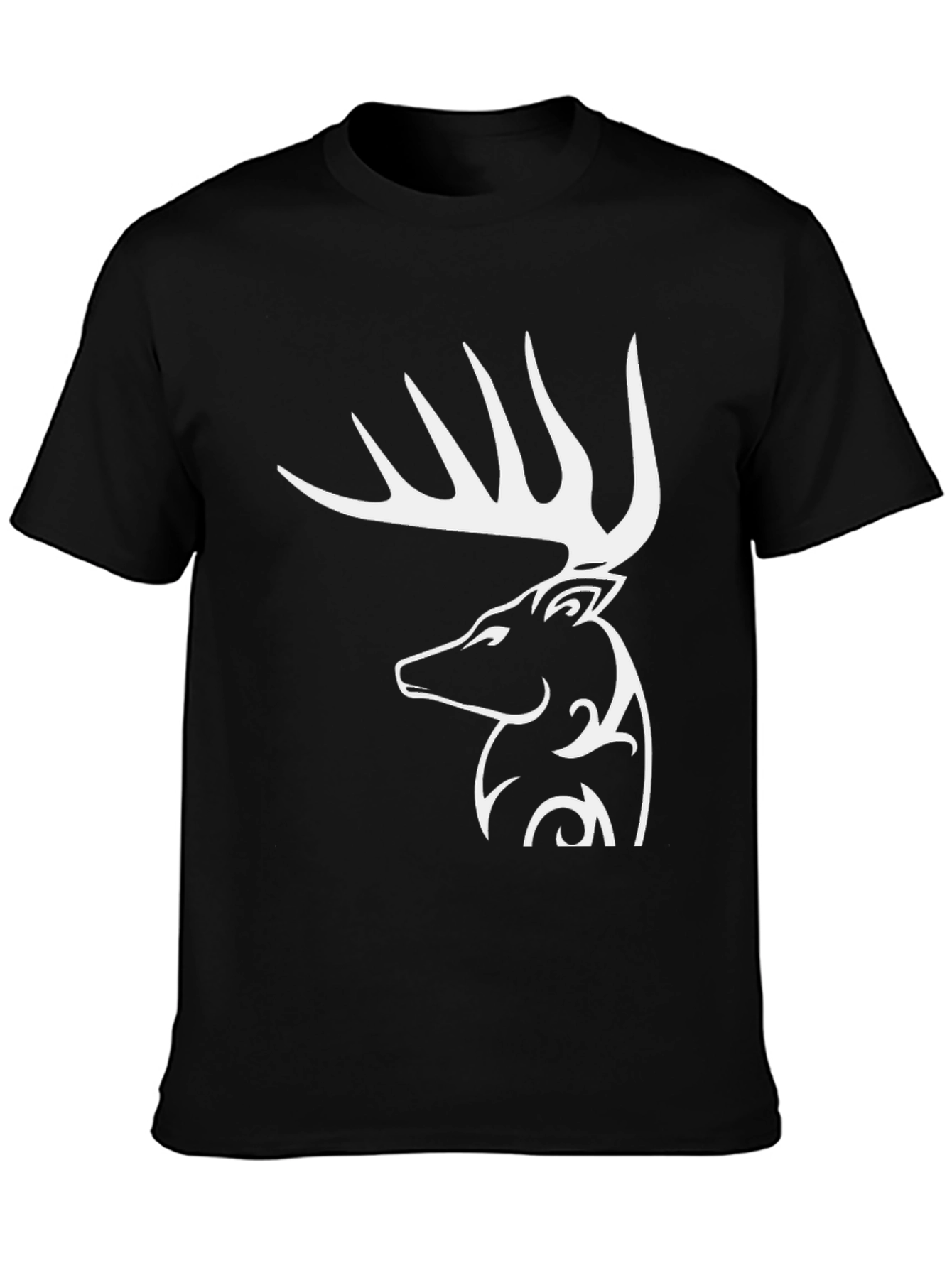 Deer Graphic Black T-Shirt