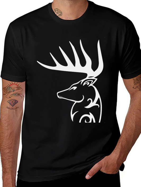 Deer Graphic Black T-Shirt