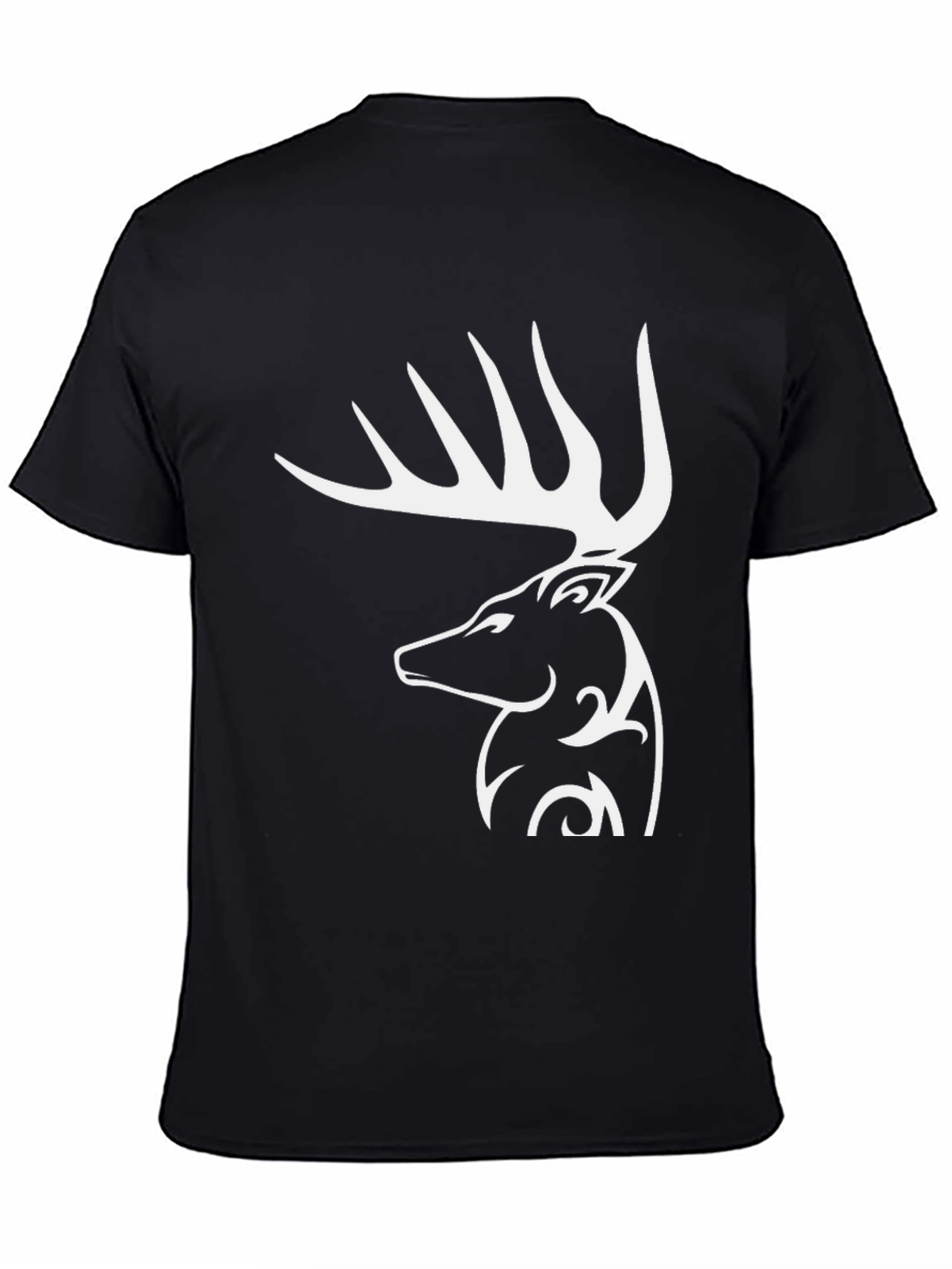 Deer Graphic Black T-Shirt