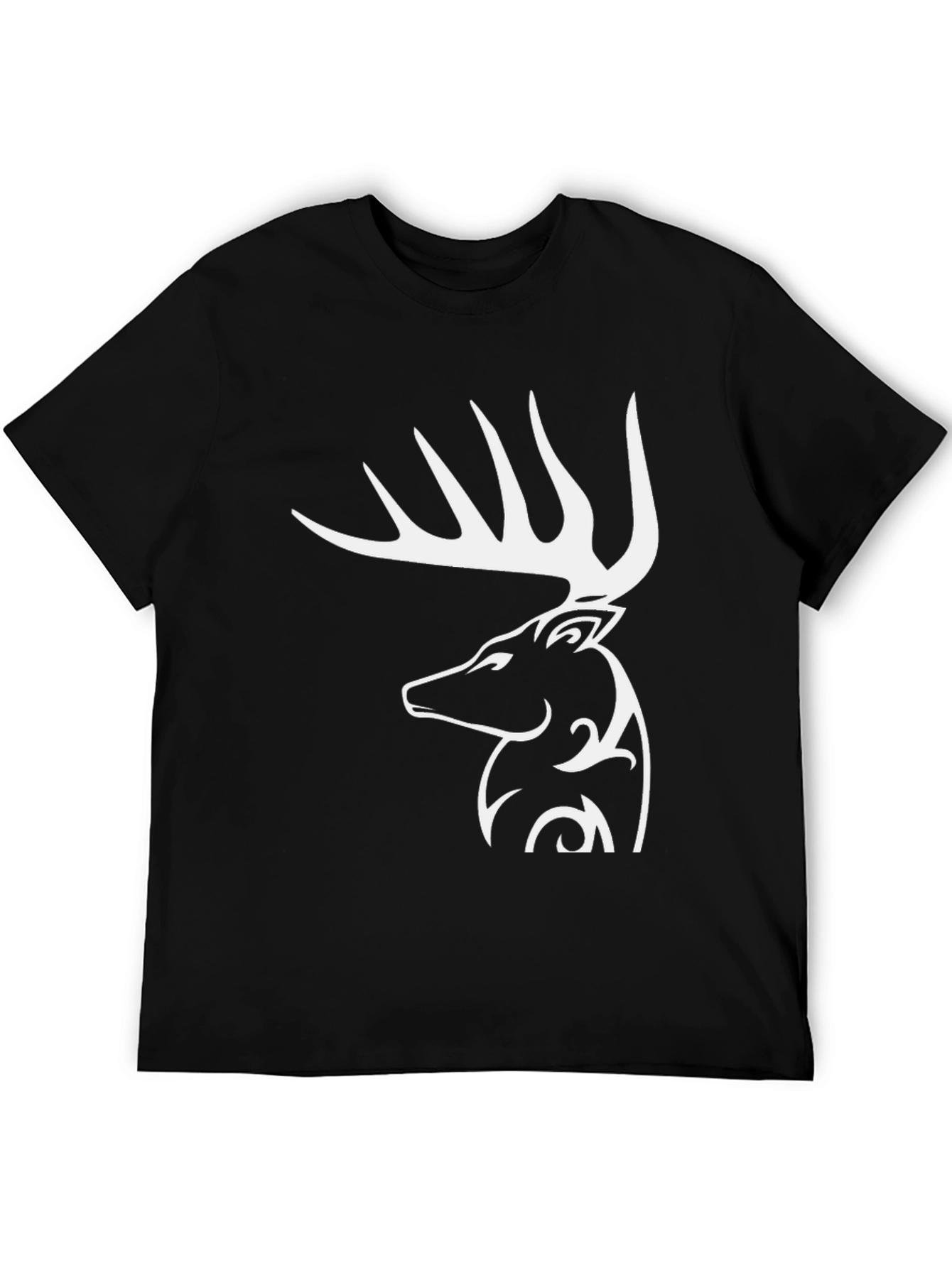 Deer Graphic Black T-Shirt
