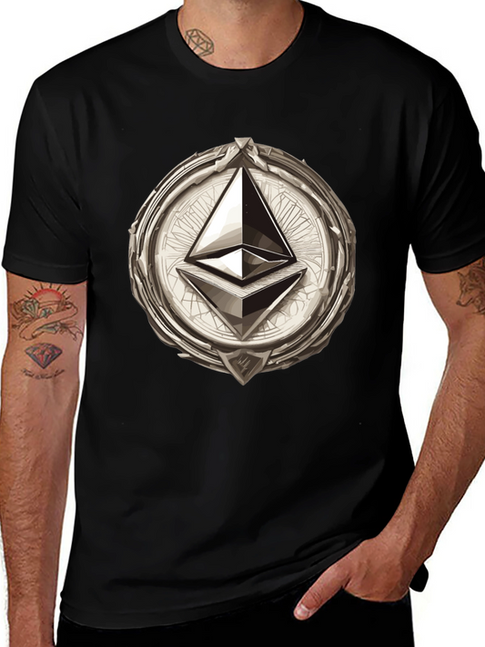 Ethereum Emblem Black T-Shirt