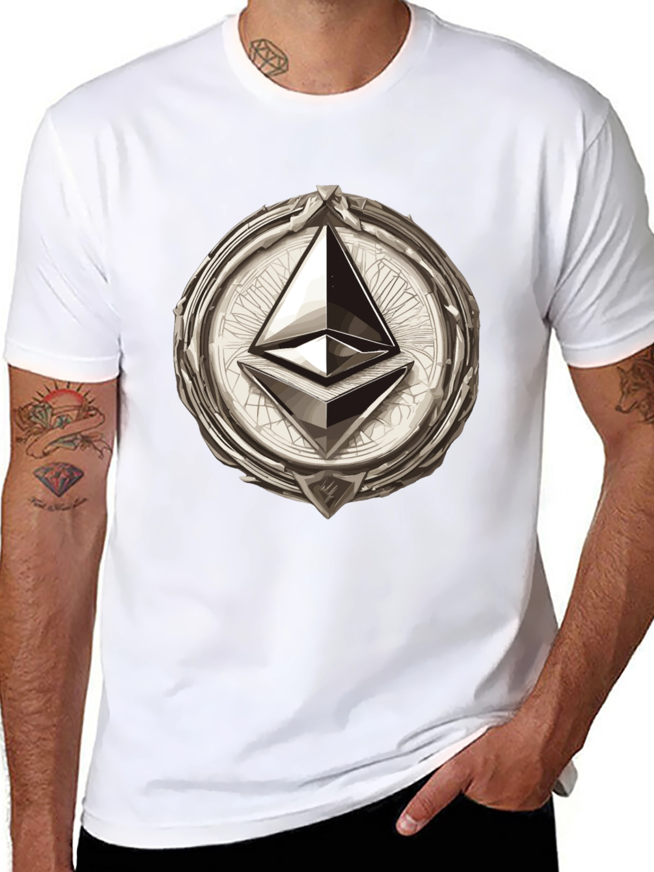 Ethereum Emblem Black T-Shirt