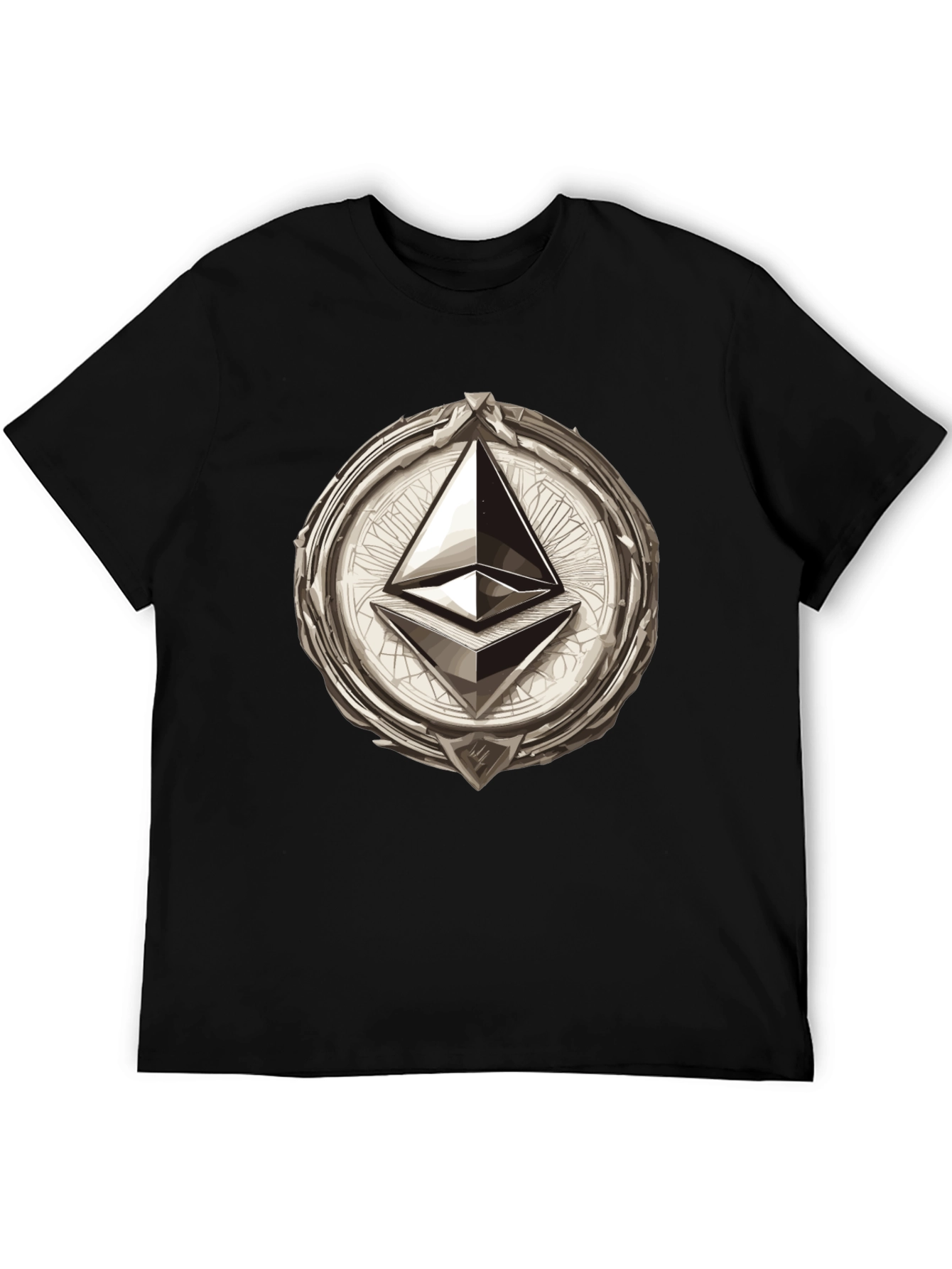 Ethereum Emblem Black T-Shirt