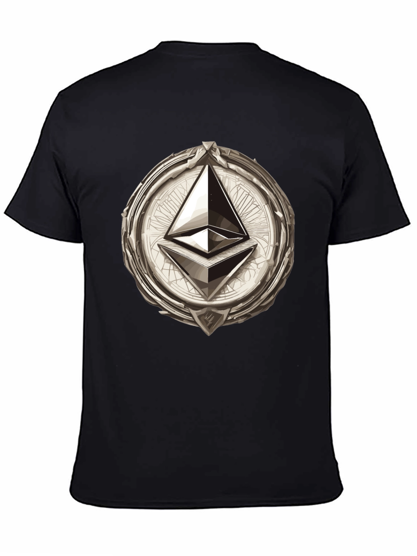 Ethereum Emblem Black T-Shirt