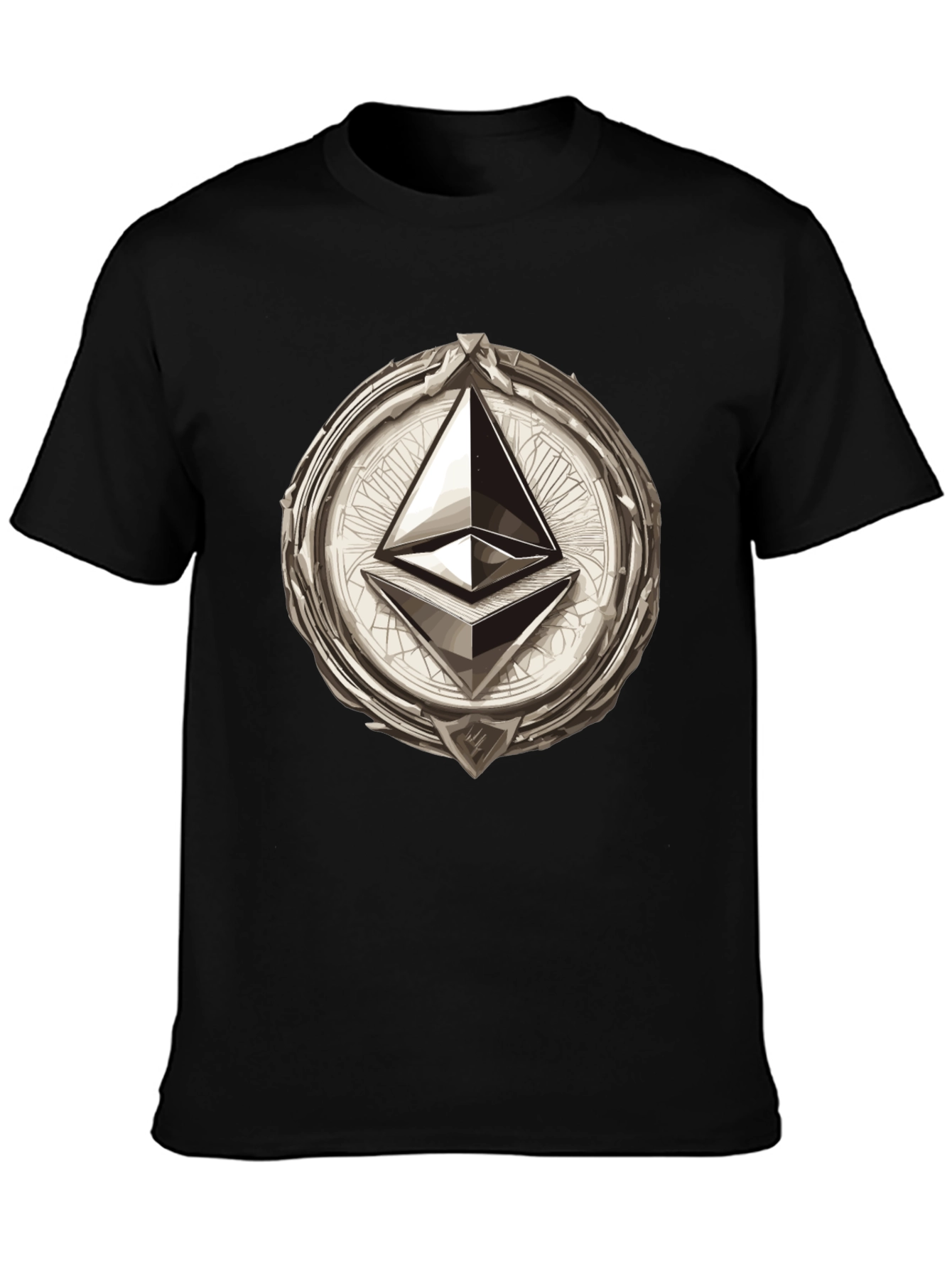 Ethereum Emblem Black T-Shirt