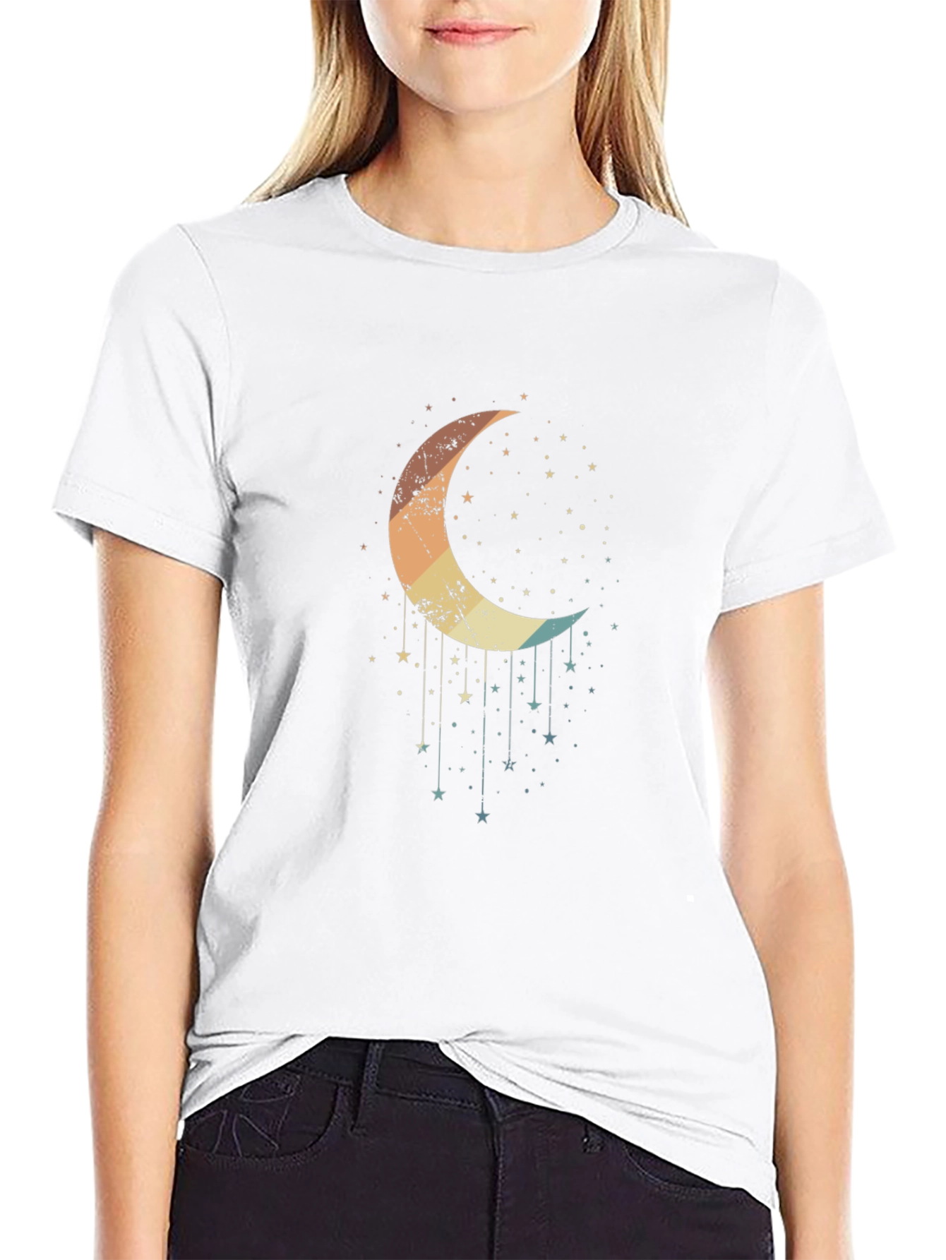 Crescent Moon & Stars Graphic Tee - Unisex