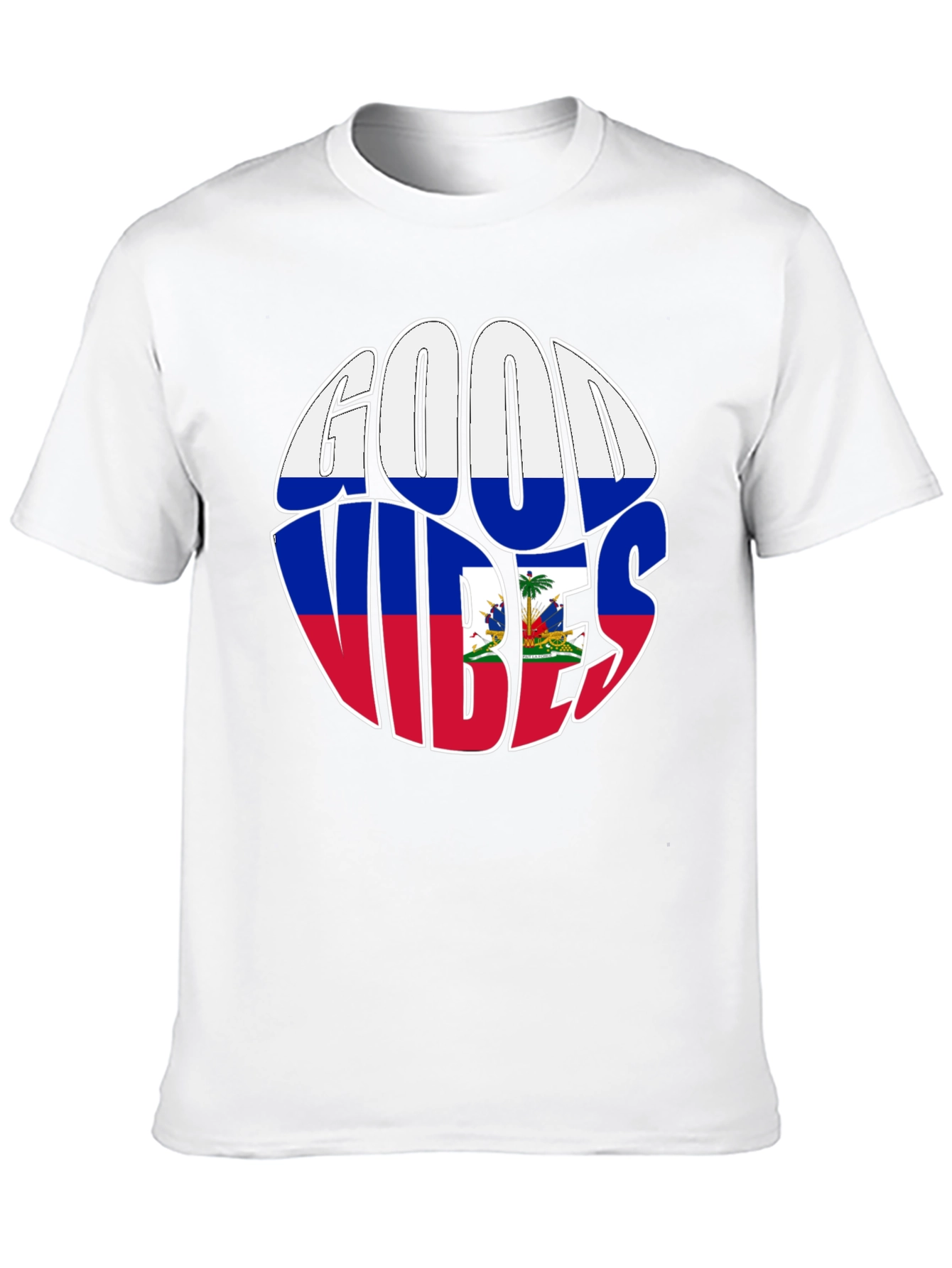 Haiti Flag Good Vibes T-Shirt