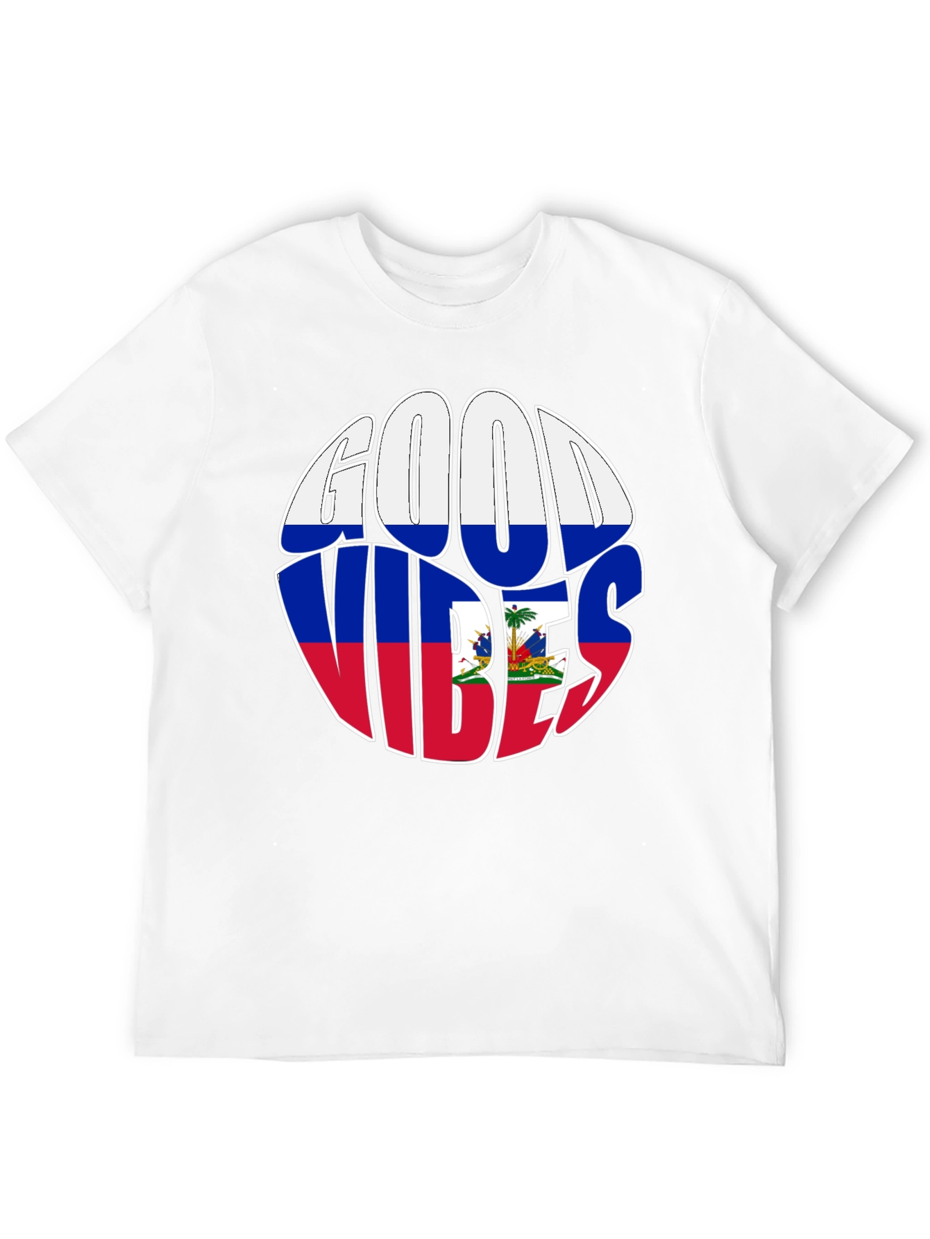 Haiti Flag Good Vibes T-Shirt