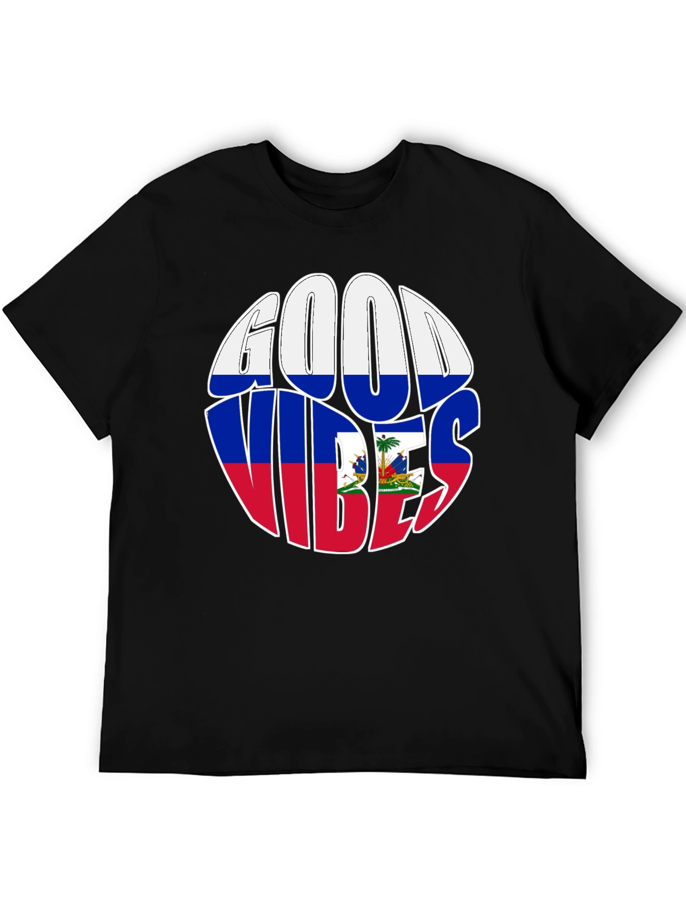 Haiti Flag Good Vibes T-Shirt