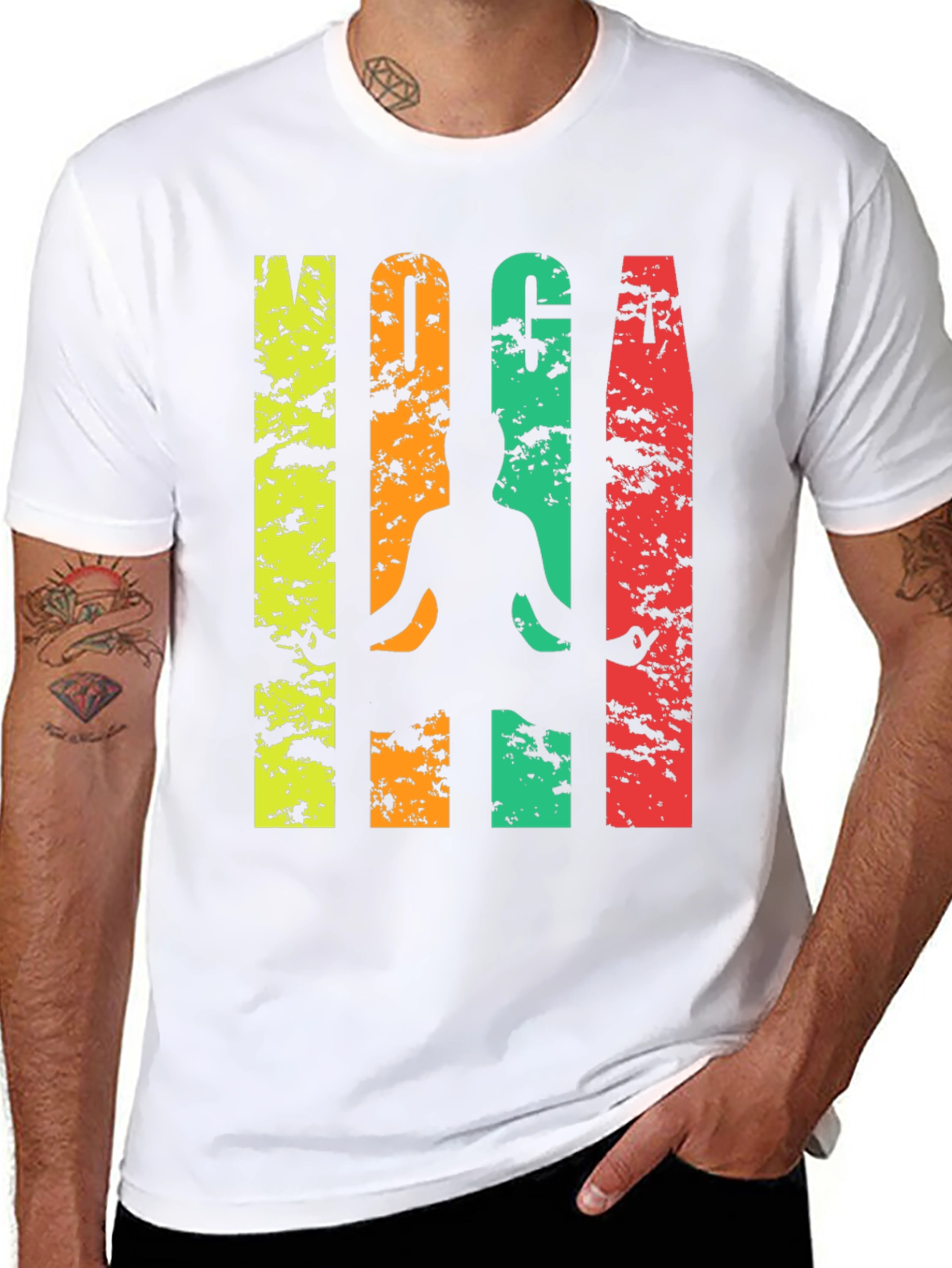 Yoga T-Shirt - Meditating Silhouette Graphic Tee