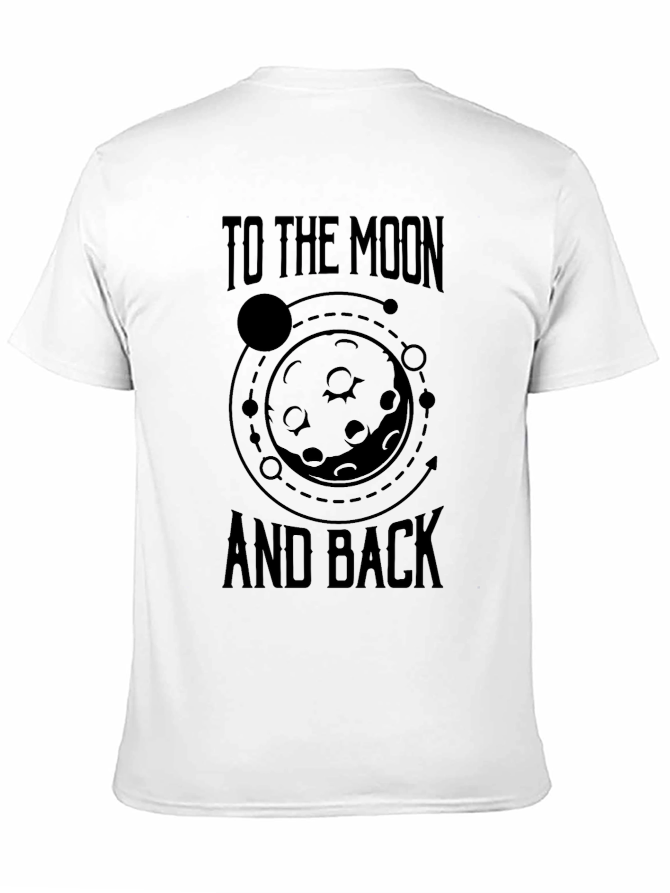 To The Moon And Back Black Graphic T-Shirt