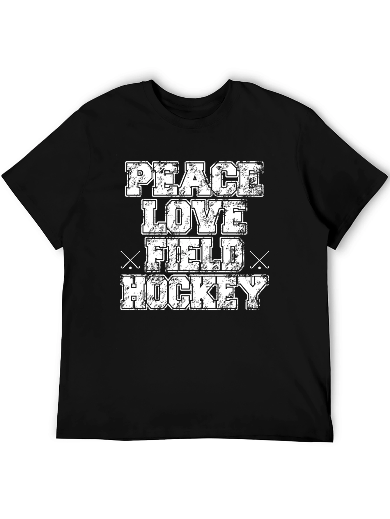 Peace Love Field Hockey T-Shirt - Black